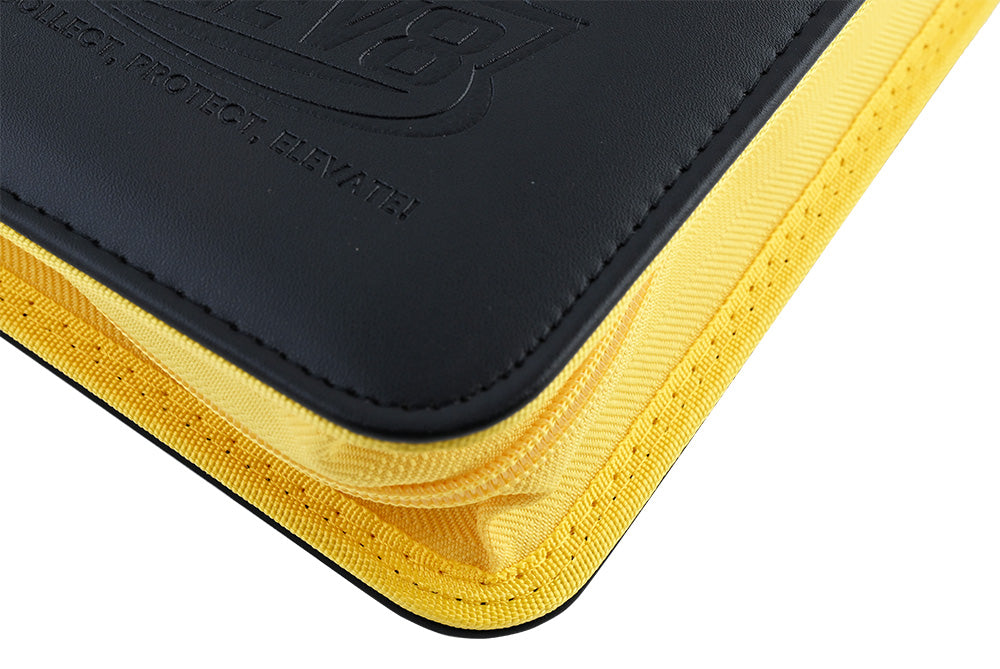 9-Pocket Topload Card Binder (Black/Yellow) - Holds 252 Cards