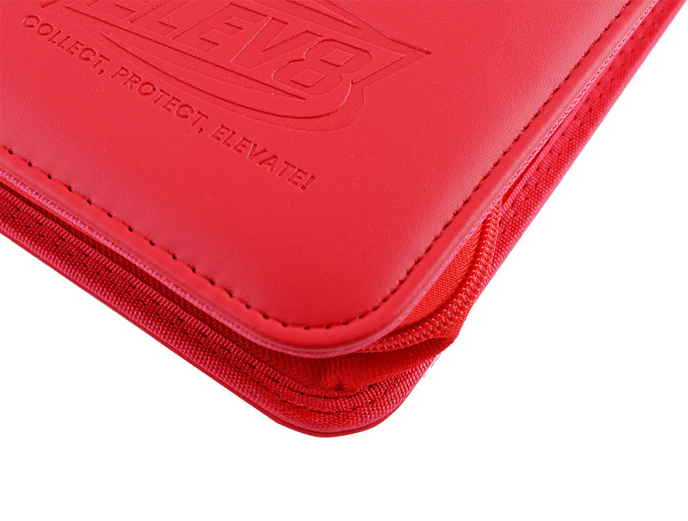 9-Pocket Topload Card Binder (Red) - Holds 252 Cards