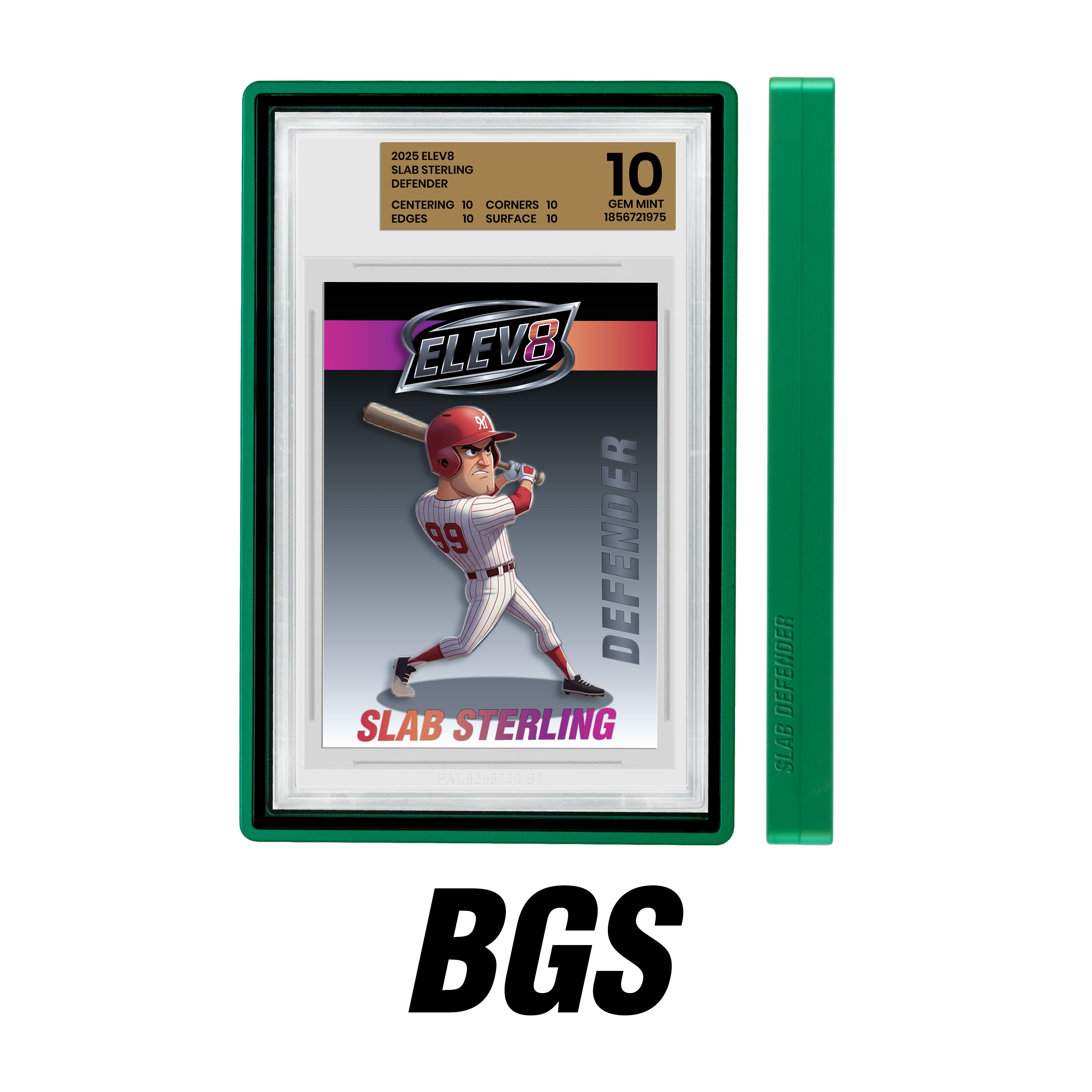 Slab Defender - BGS - GREEN ICE - Aluminum Graded Slab Protector