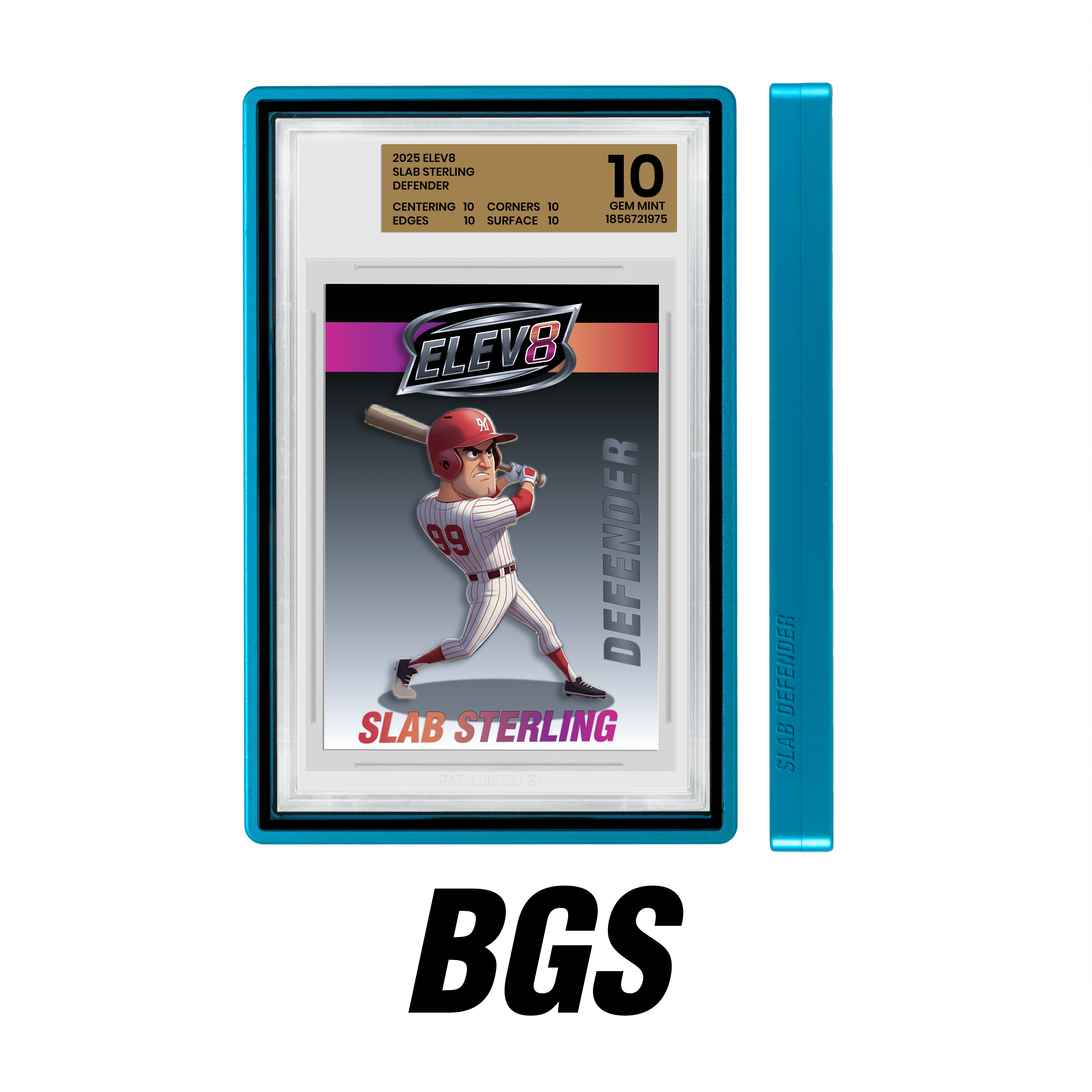 Slab Defender - BGS - BLUE ICE - Aluminum Graded Slab Protector