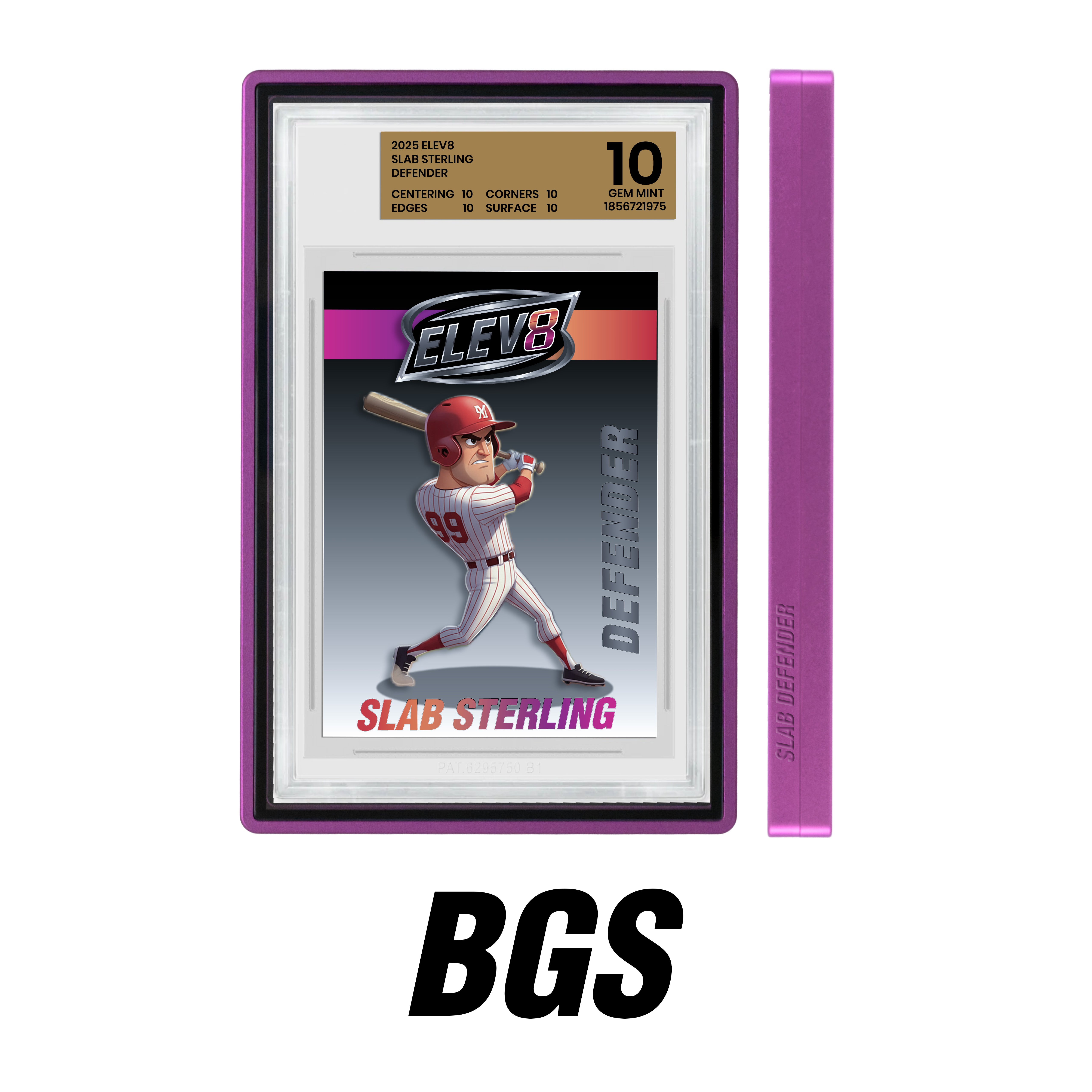 Slab Defender - BGS - PURPLE ICE - Aluminum Graded Slab Protector