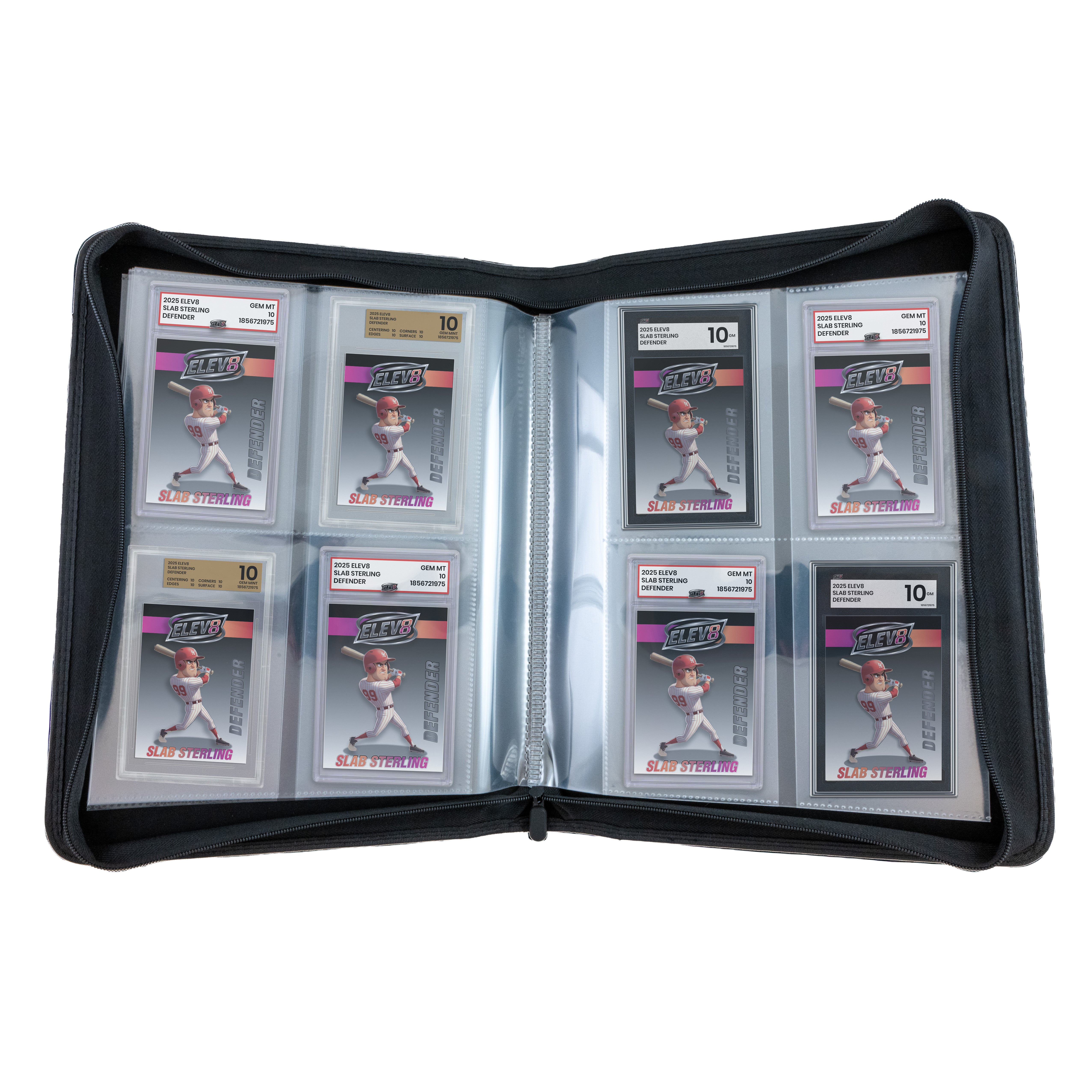 4-Pocket Graded Card Binder – Universal Fit for PSA, BGS, SGC (Holds 40 Slabs)