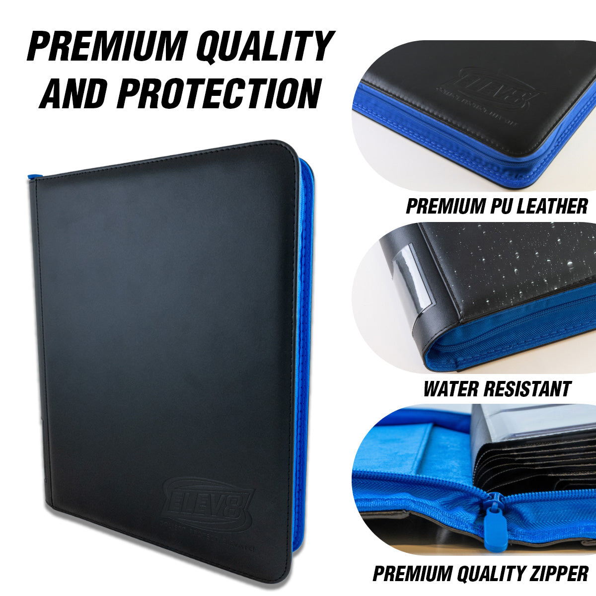 9-Pocket Toploader Binder – Holds 252 Cards (Rigid Case Compatible)