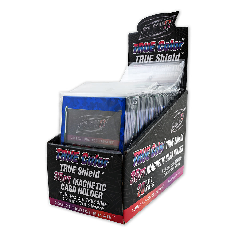 TRUE Colors: Blue Cracked Ice - TRUE Shield Magnetic Card Holder (35pt w/TRUE Slide Insert)