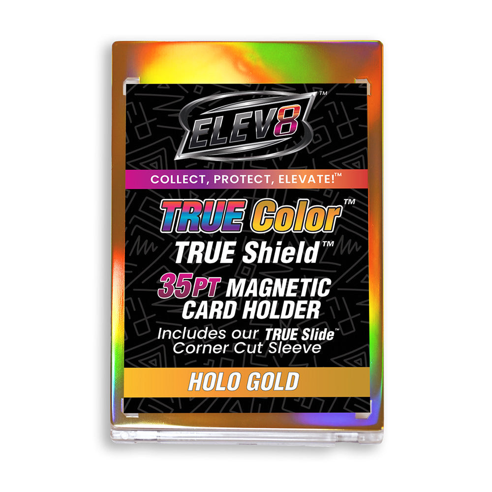 TRUE Colors: Holographic Gold - TRUE Shield Magnetic Card Holder (35pt w/TRUE Slide Insert)