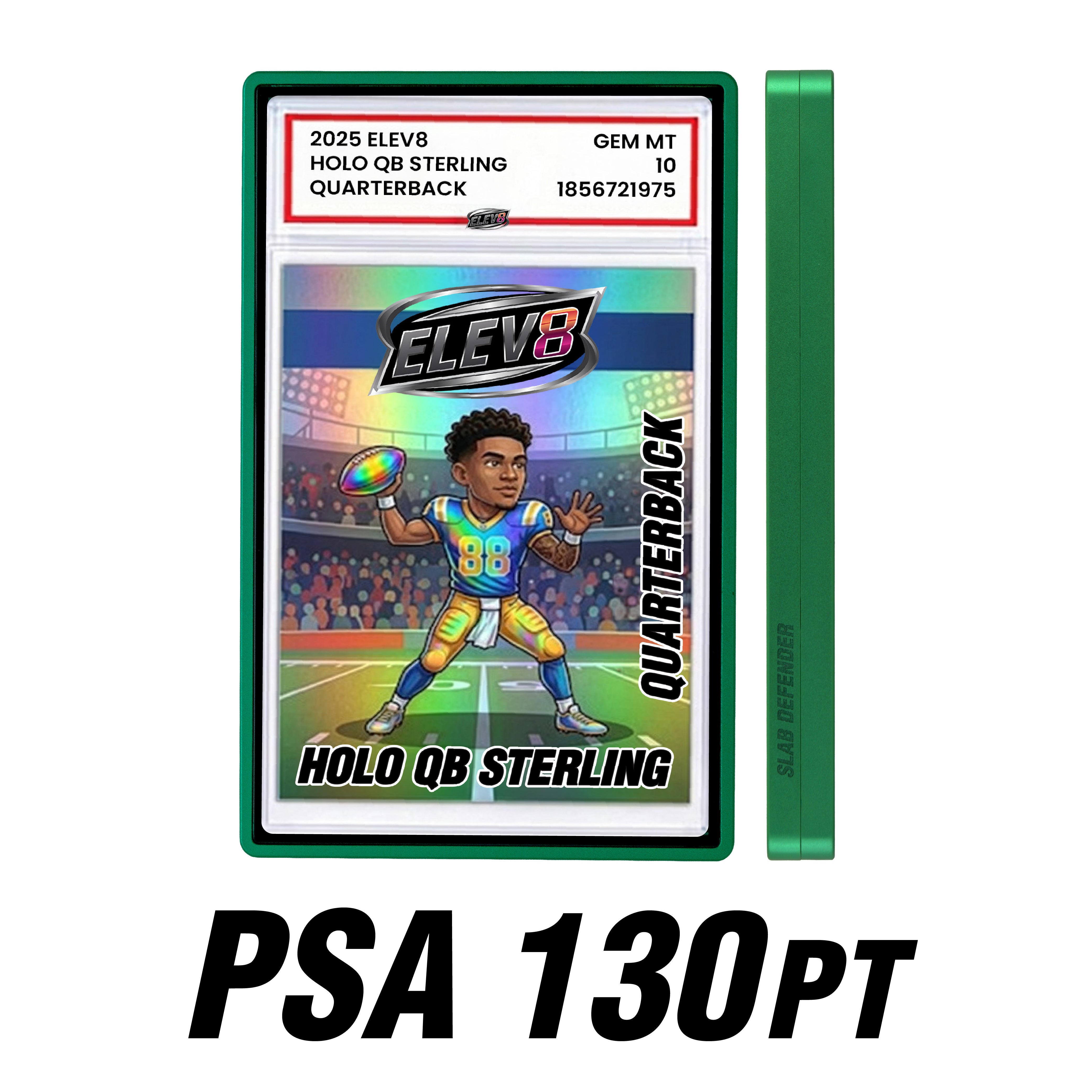 Slab Defender - 130pt PSA - GREEN ICE - Aluminum Graded Slab Protector