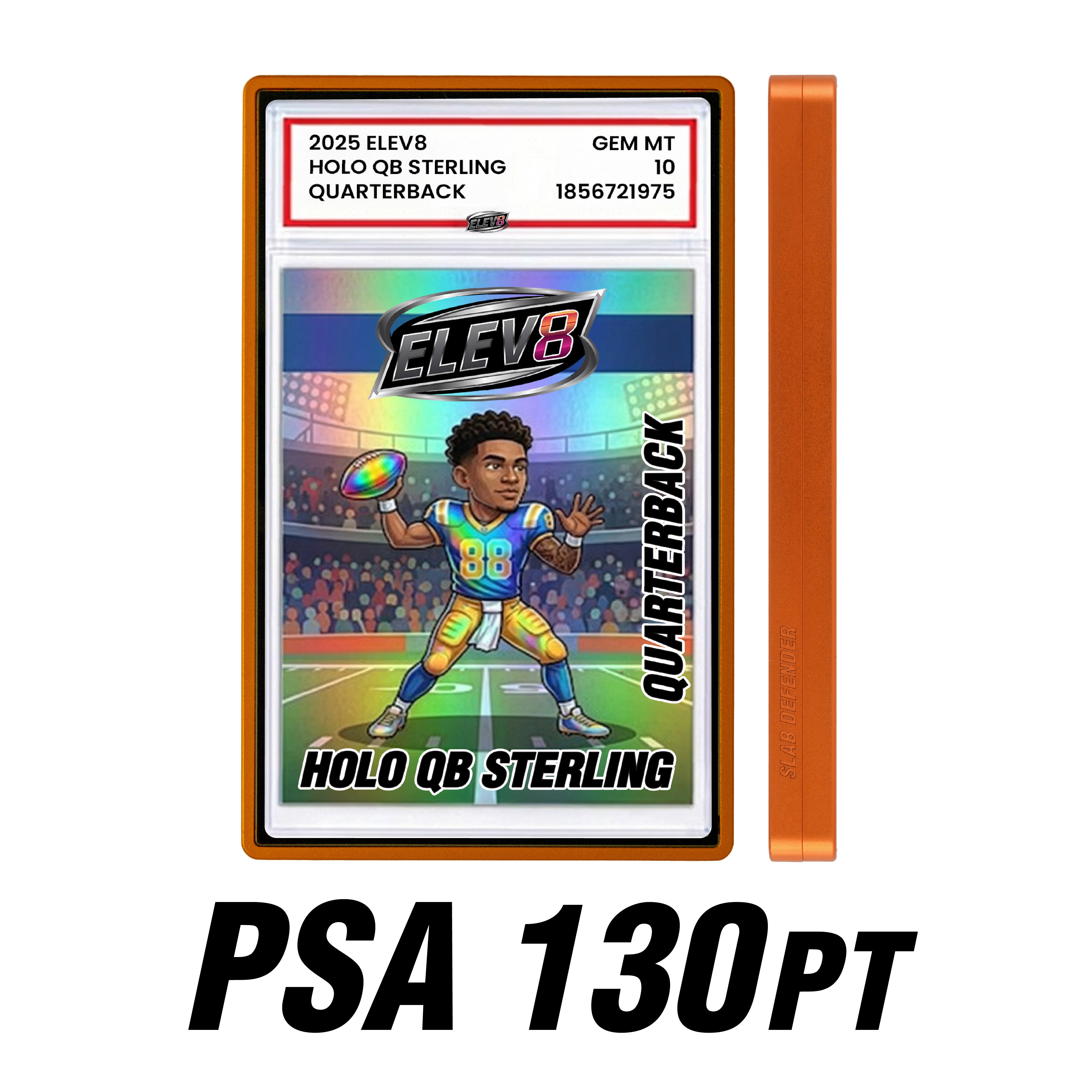 Slab Defender - 130pt PSA - ORANGE - Aluminum Graded Slab Protector