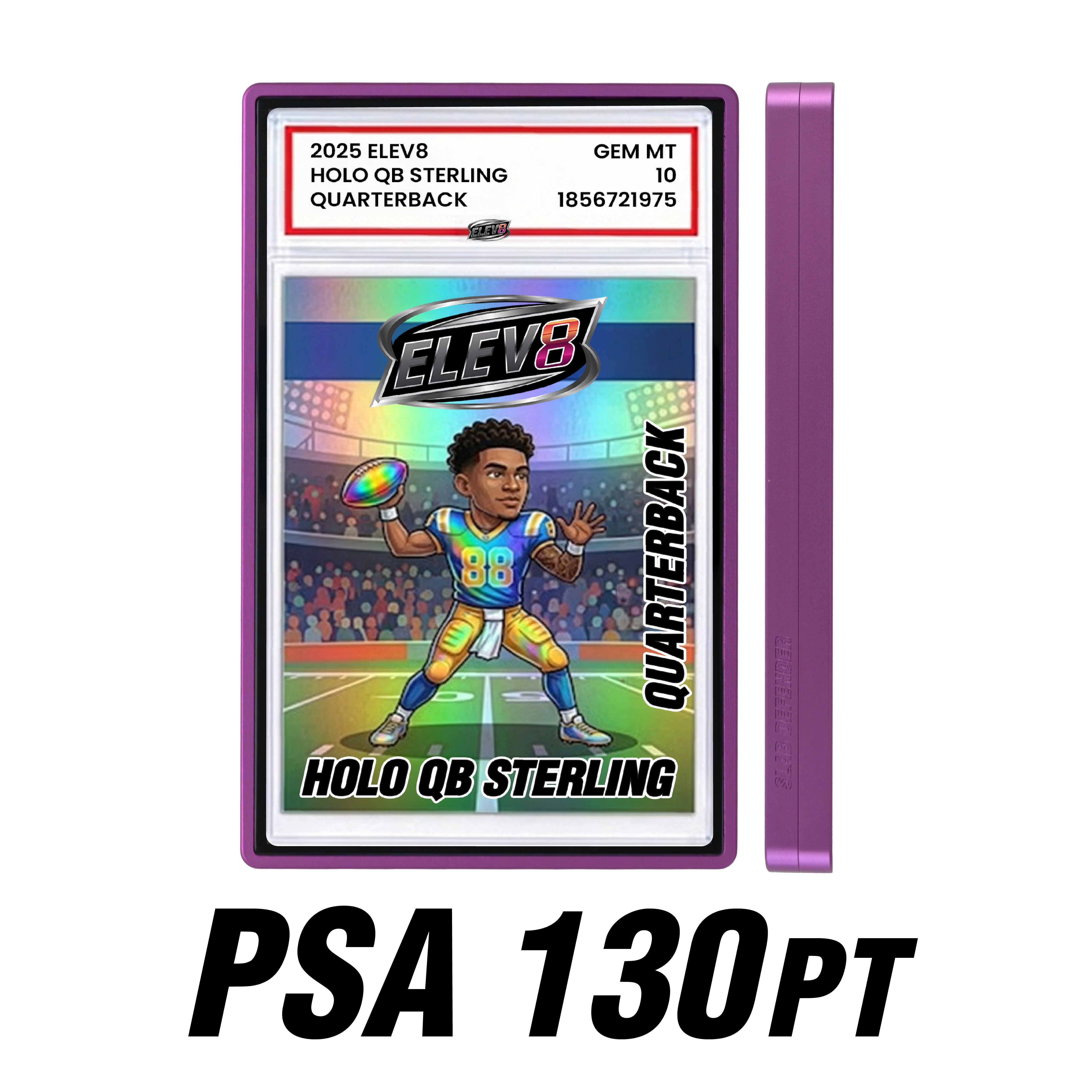 Slab Defender - 130pt PSA - PURPLE ICE - Aluminum Graded Slab Protector