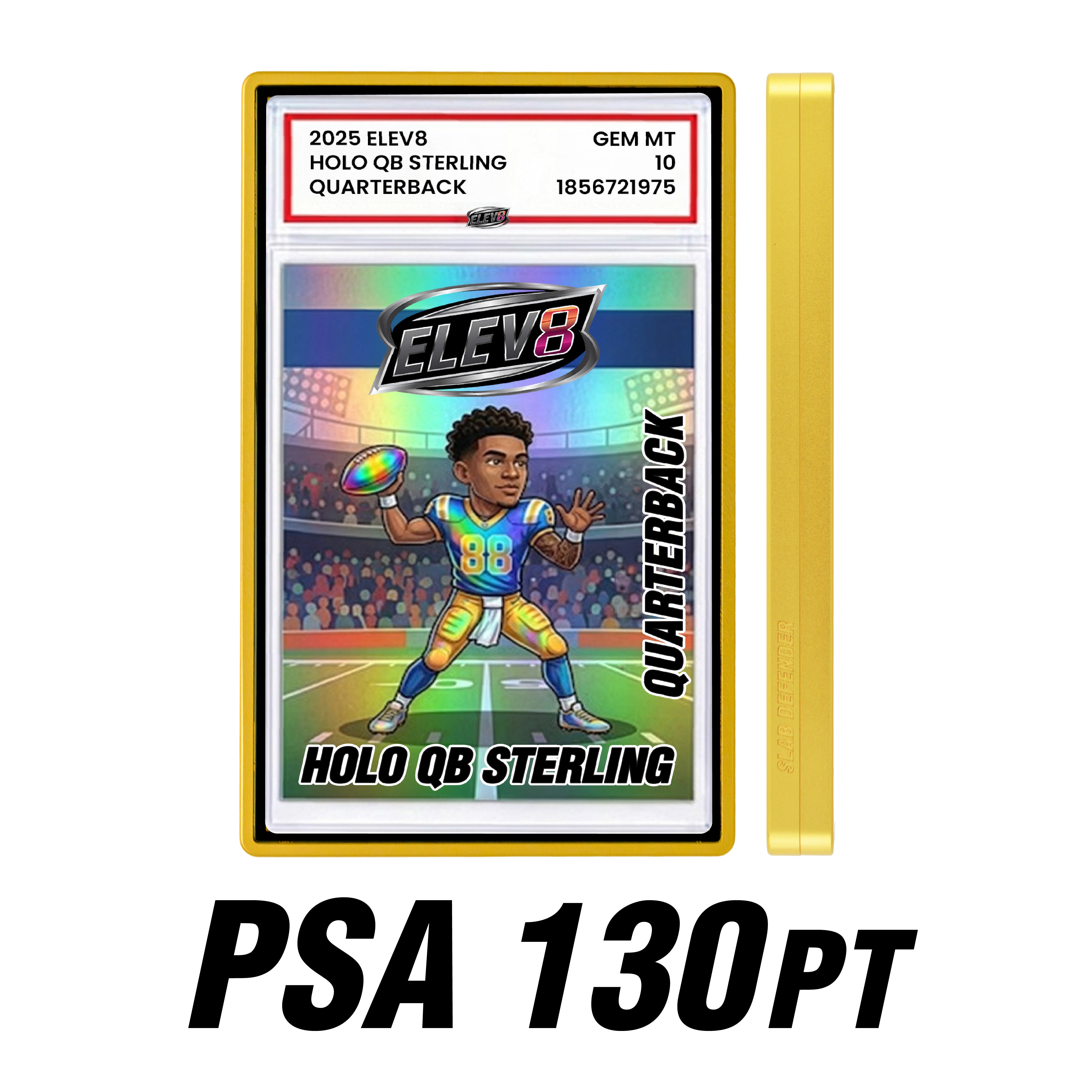Slab Defender - 130pt PSA - ELECTRIC YELLOW - Aluminum Graded Slab Protector