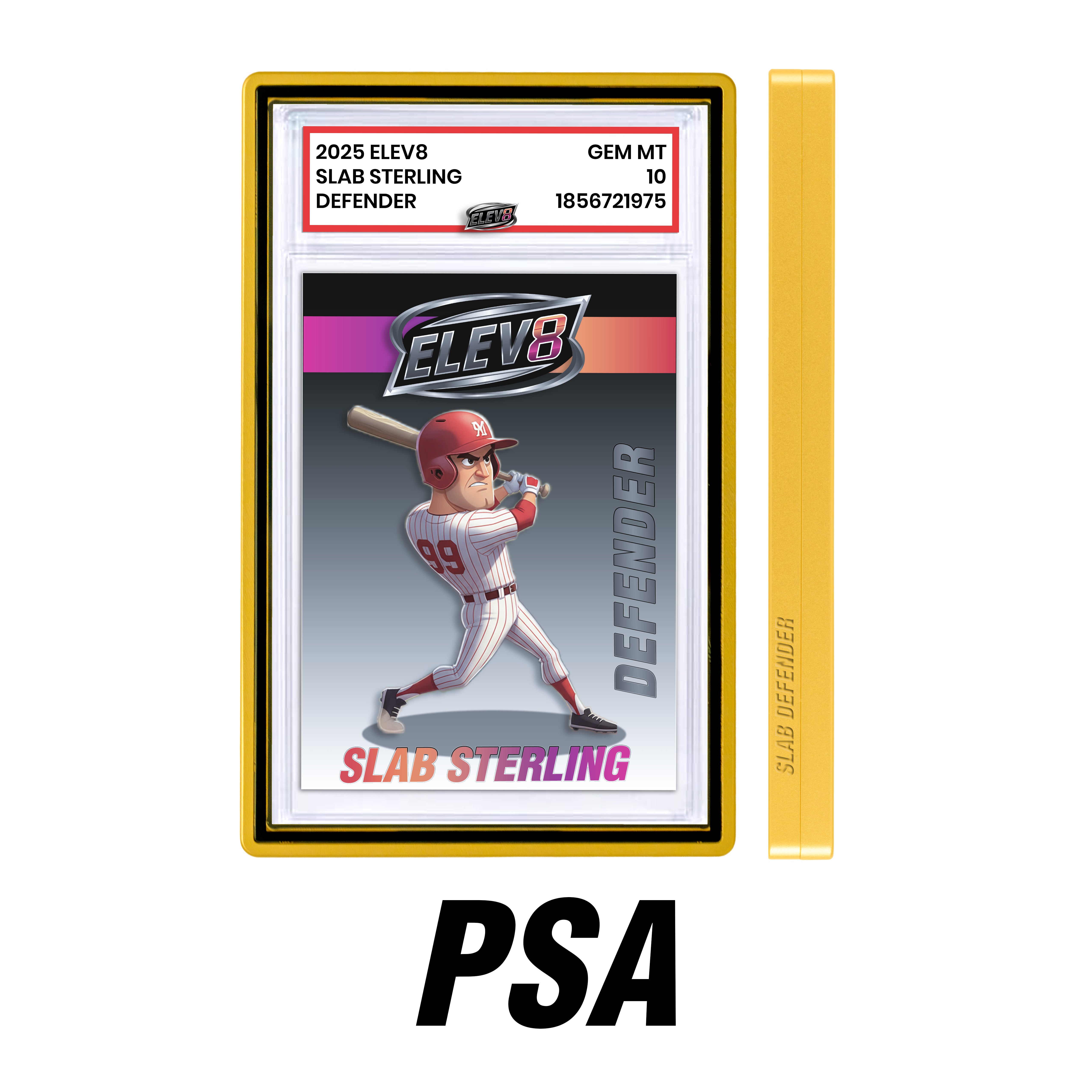 Slab Defender - PSA - ELECTRIC YELLOW - Aluminum Graded Slab Protector