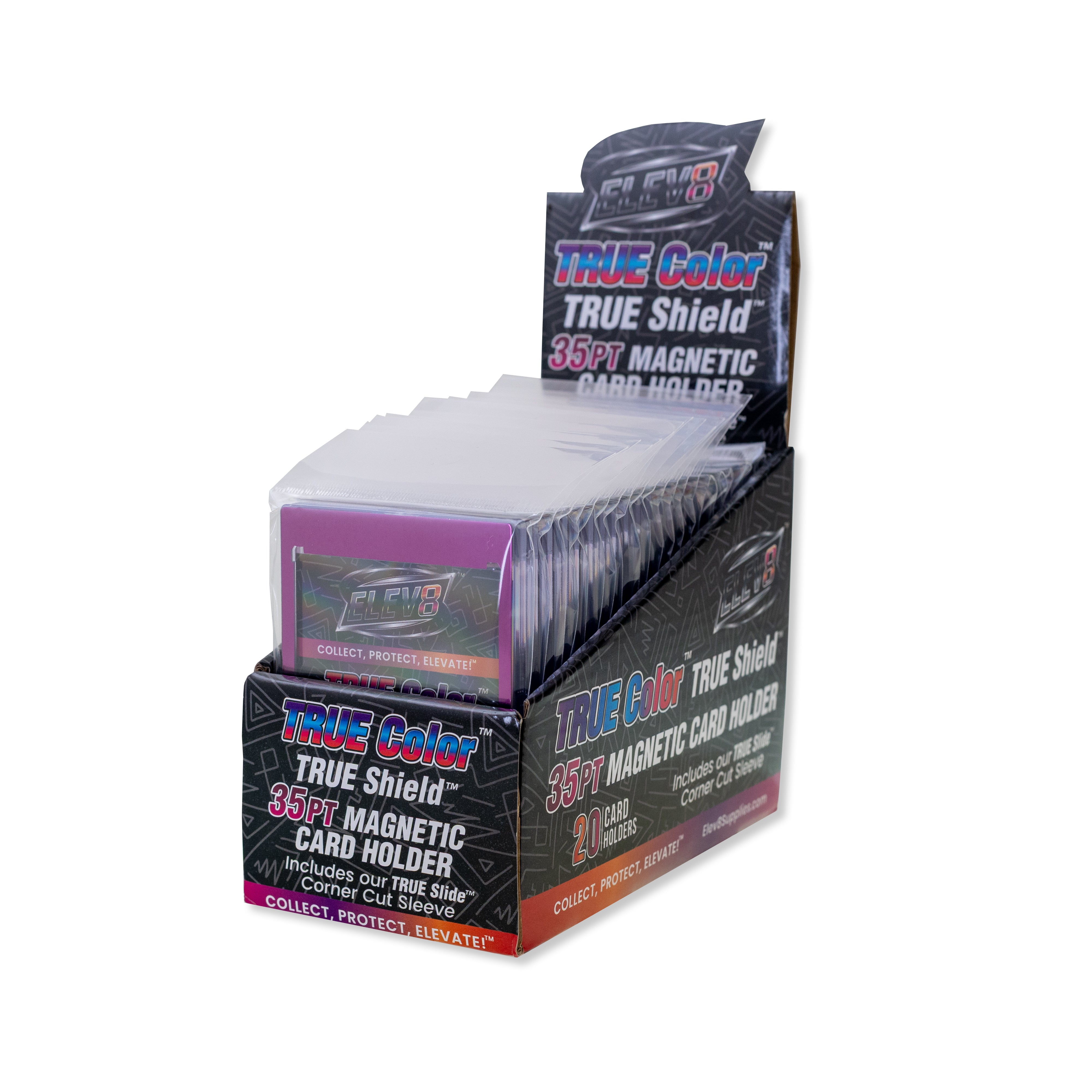 TRUE Colors: Purple - TRUE Shield Magnetic Card Holder (35pt w/TRUE Slide Insert)