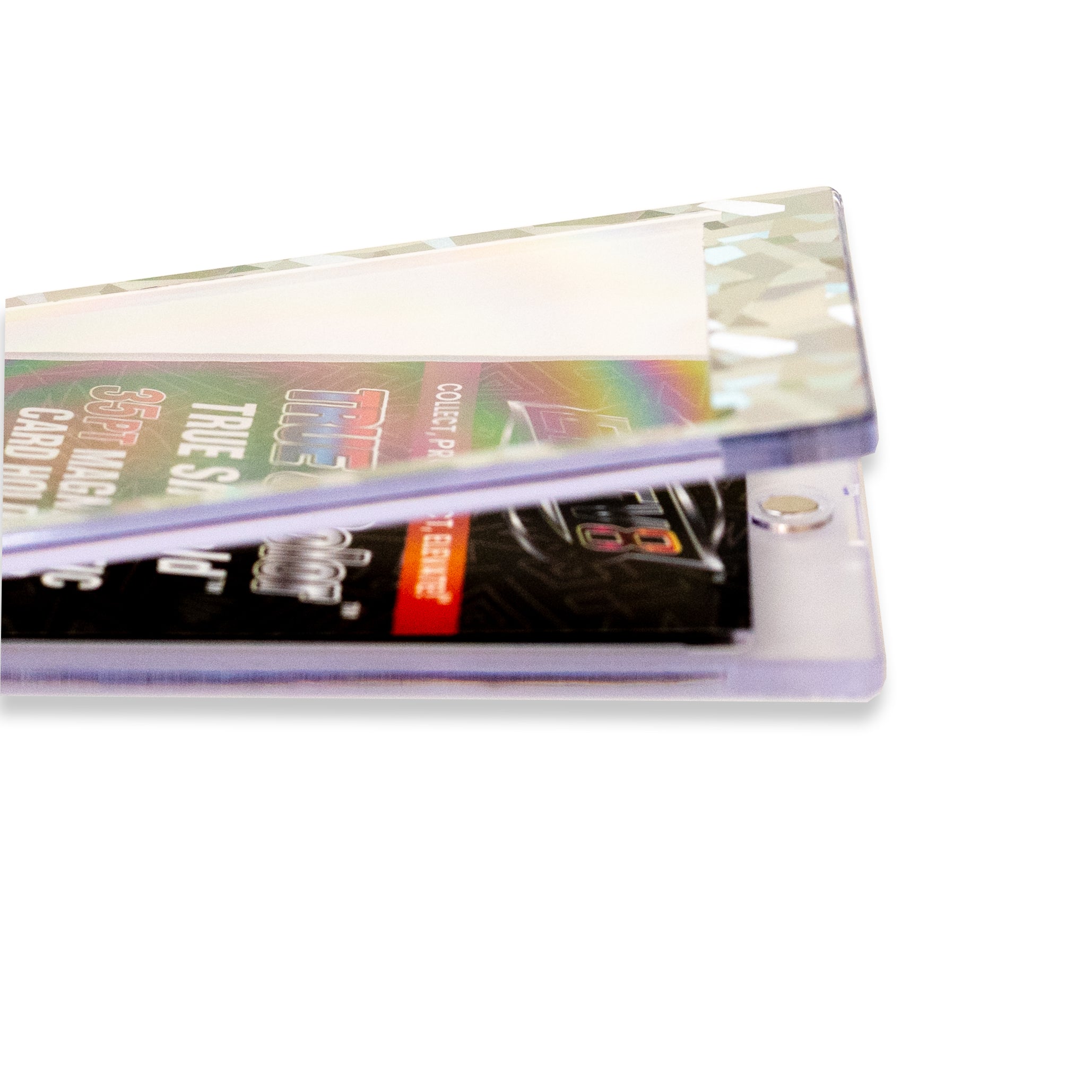 TRUE Colors: Silver Cracked Ice - TRUE Shield Magnetic Card Holder (35pt w/TRUE Slide Insert)