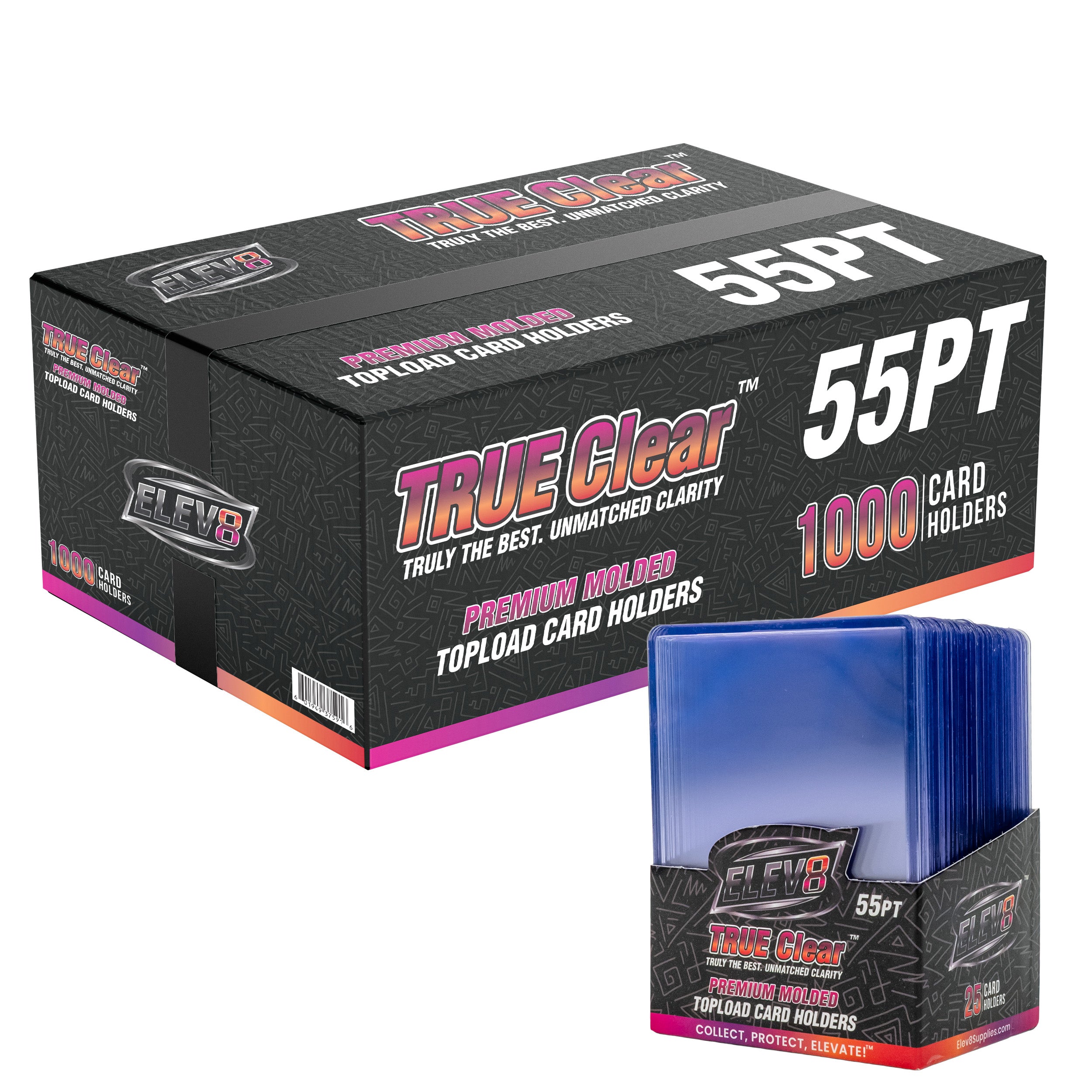 TRUE Clear Premium Molded Topload Card Holder (55pt)