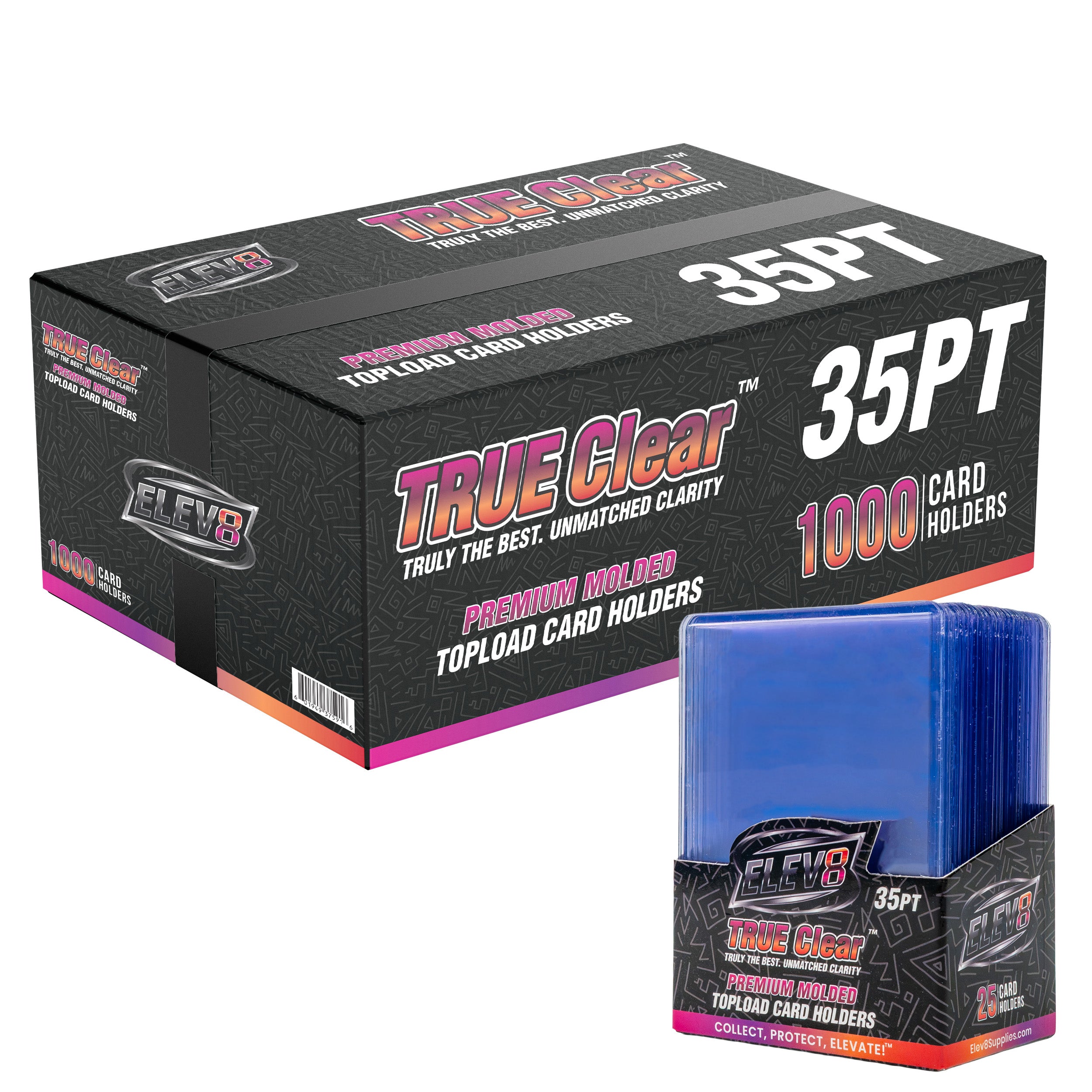 TRUE Clear Premium Molded Topload Card Holder (35pt)