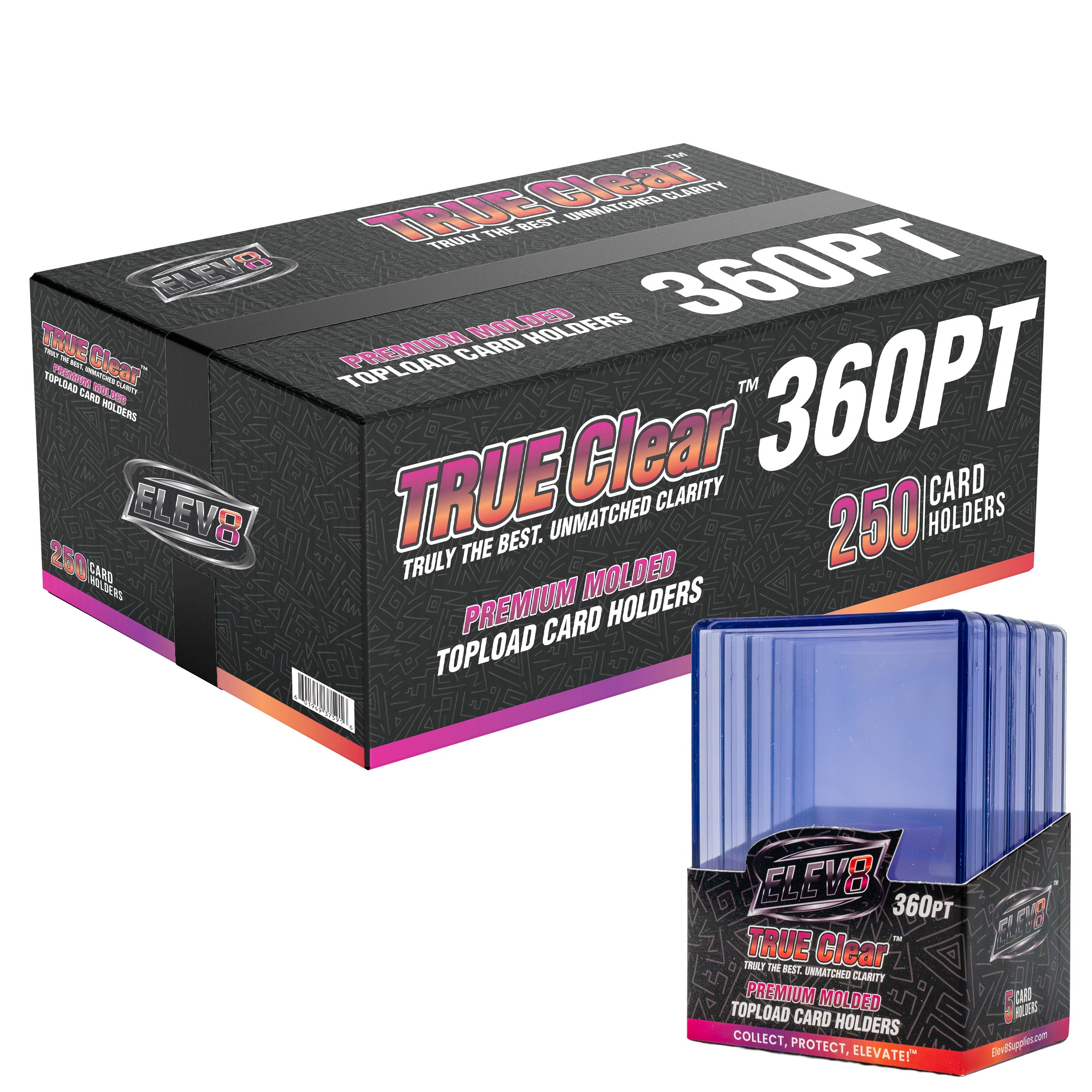 TRUE Clear Premium Molded Topload Card Holder (360pt)