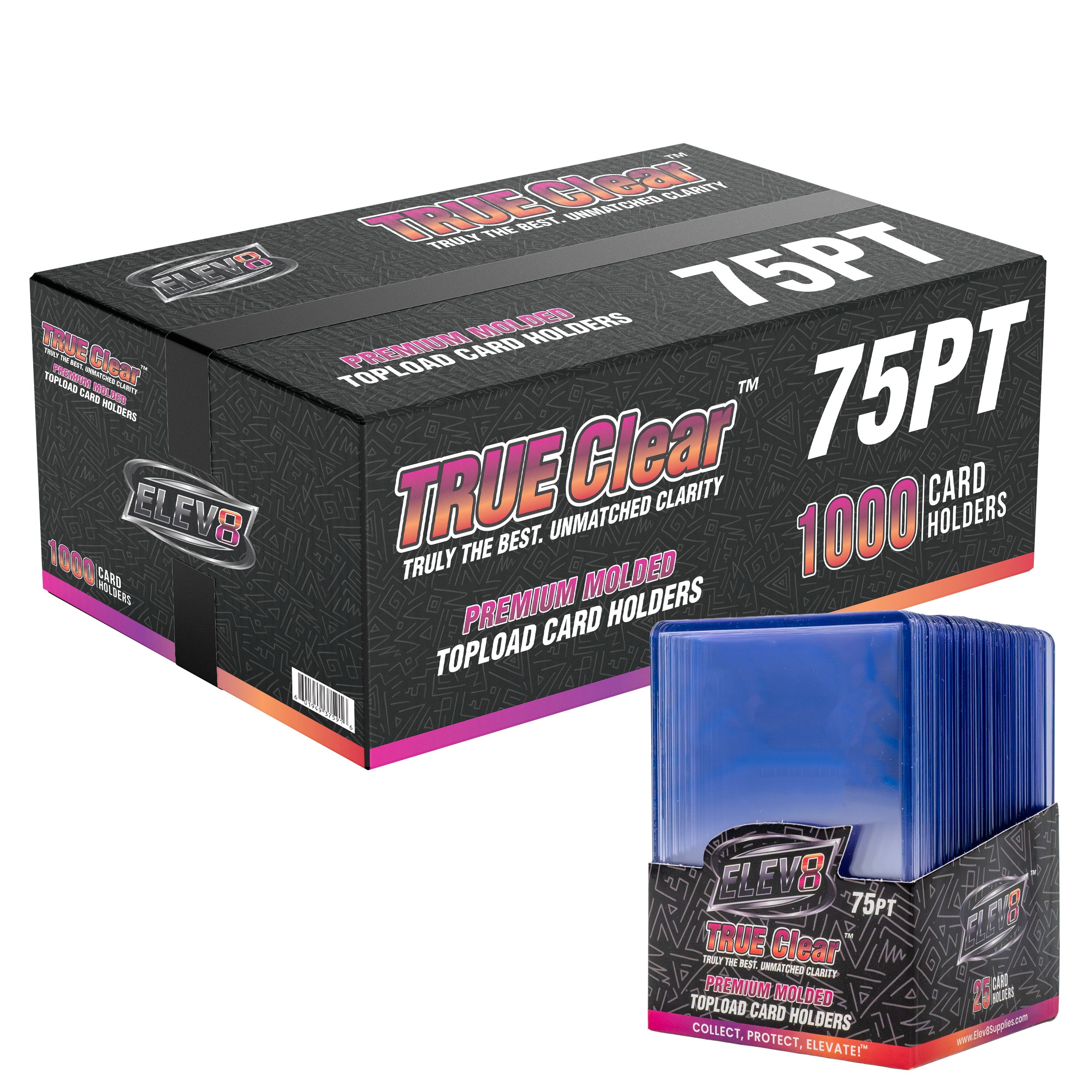 TRUE Clear Premium Molded Topload Card Holder (75pt)