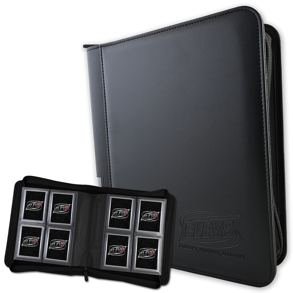 4-Pocket Topload Card Binder (Black) - Holds 128 Cards