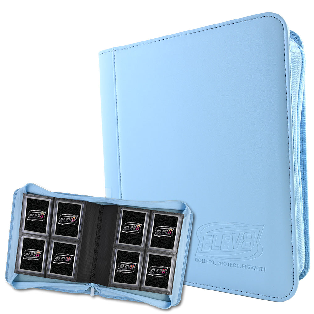 4-Pocket Topload Card Binder (Light Blue) - Holds 128 Cards