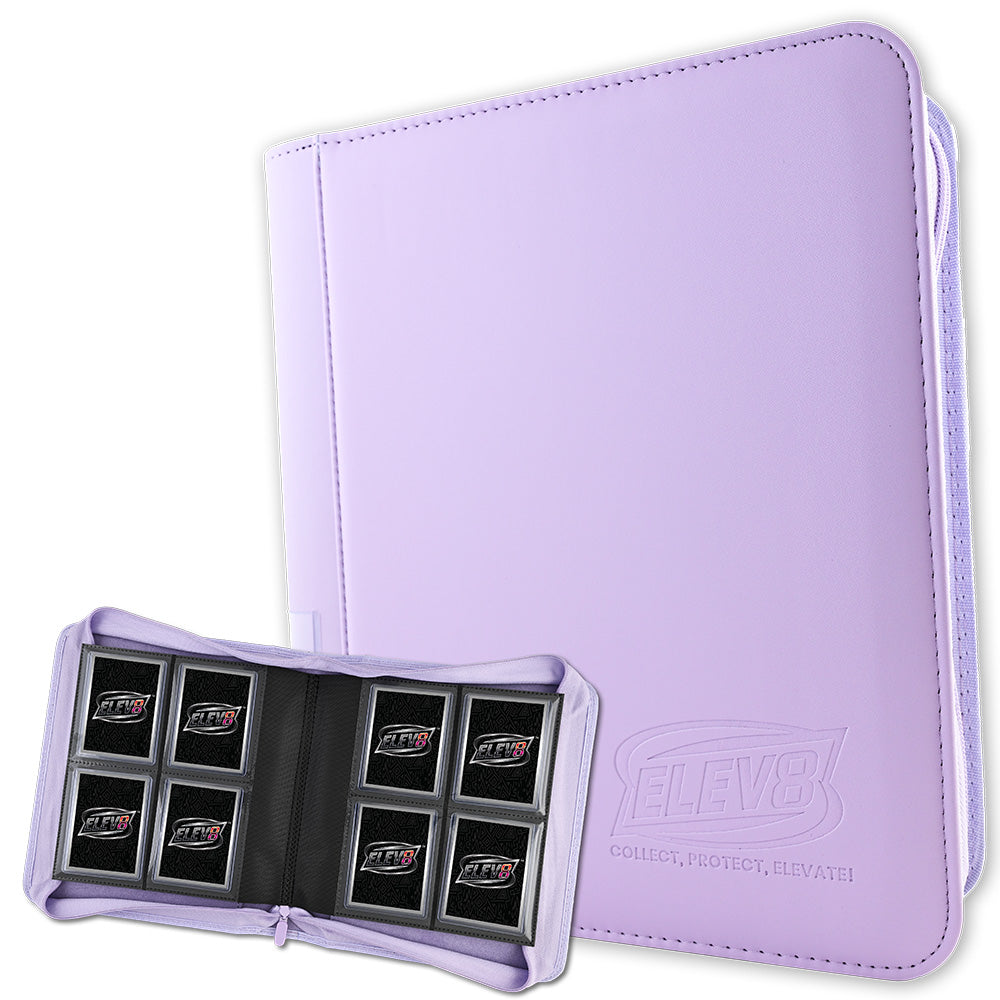 4-Pocket Topload Card Binder (Light Purple) - Holds 128 Cards