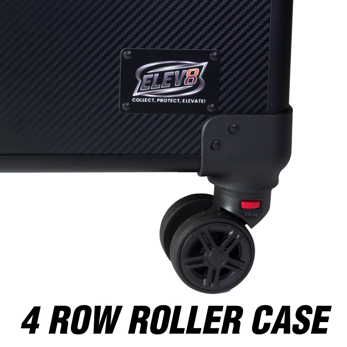 4-Row Graded Card & Slab Defender Travel Roller Case - Black