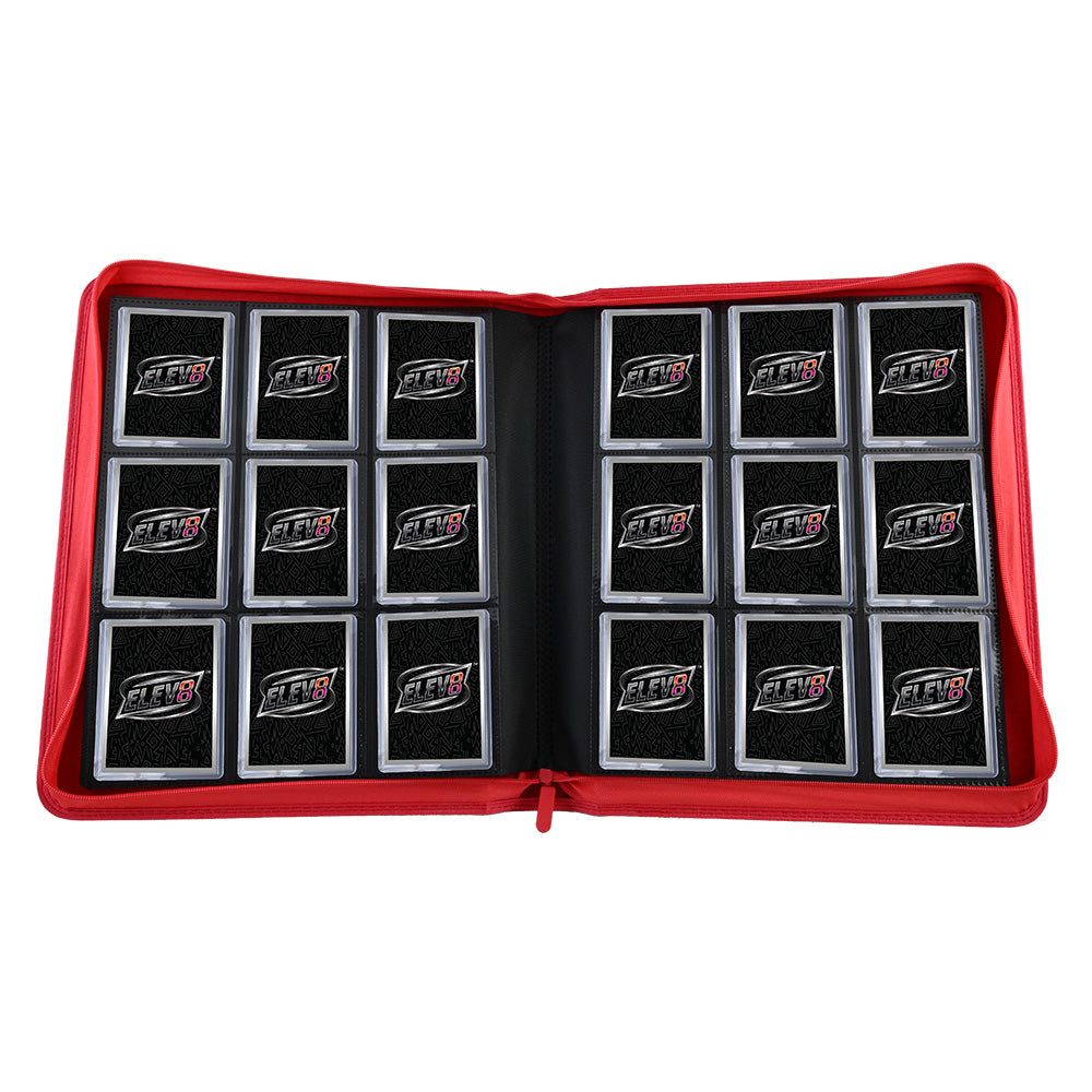 9-Pocket Topload Card Binder (Red) - Holds 252 Cards