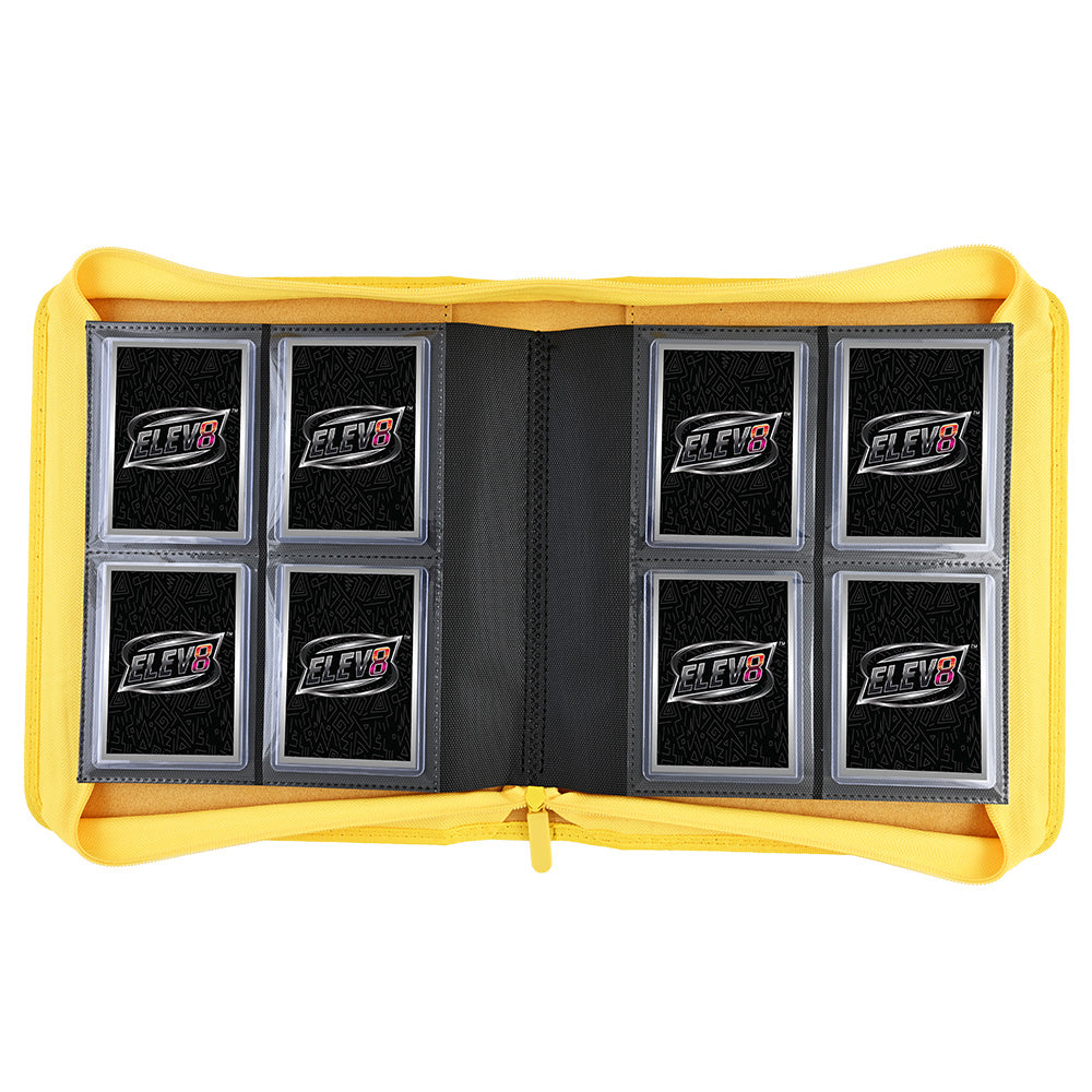 4-Pocket Topload Card Binder (Yellow) - Holds 128 Cards