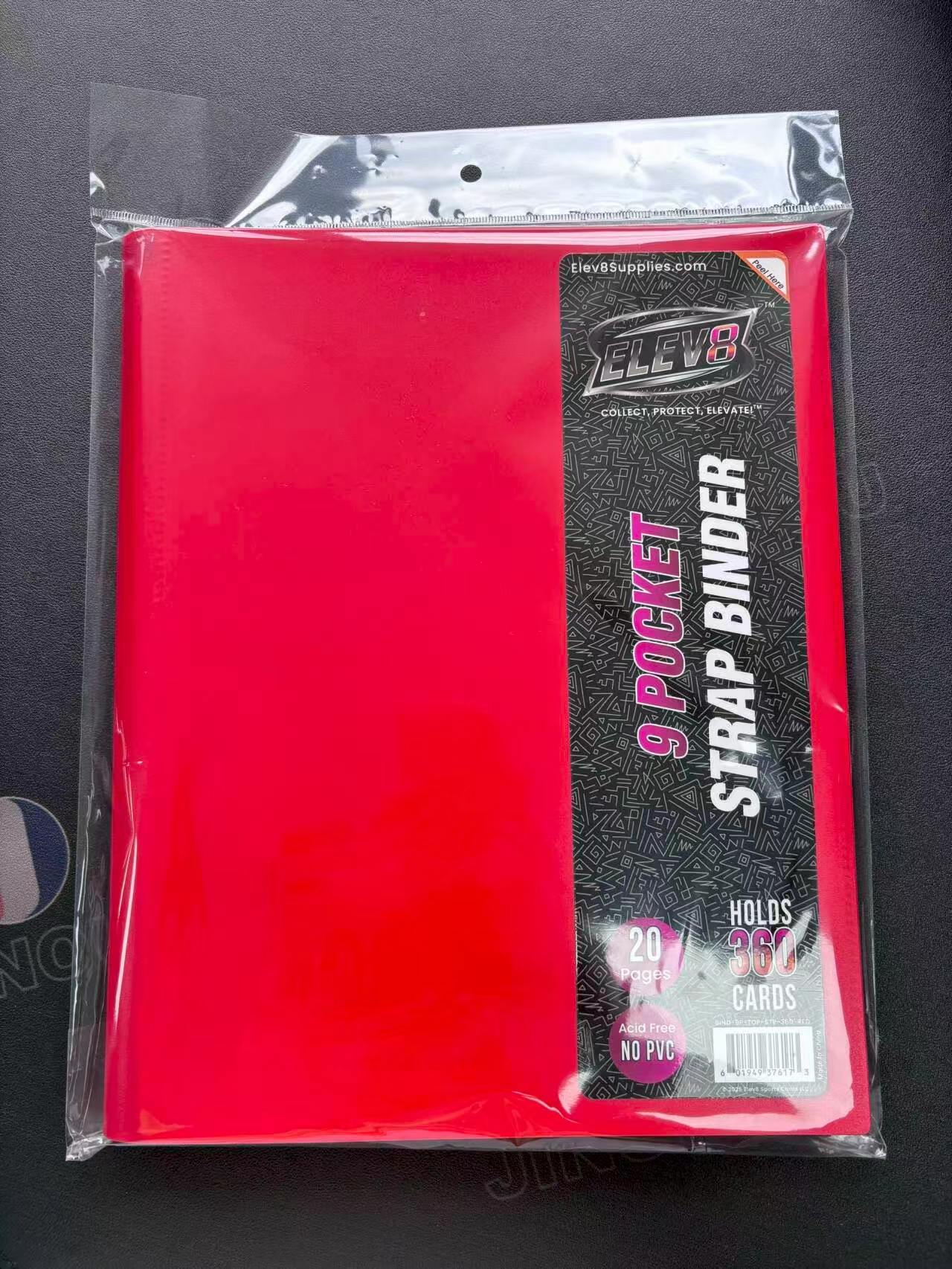 9-Pocket Strap Binder (Red) - Holds 360 Cards