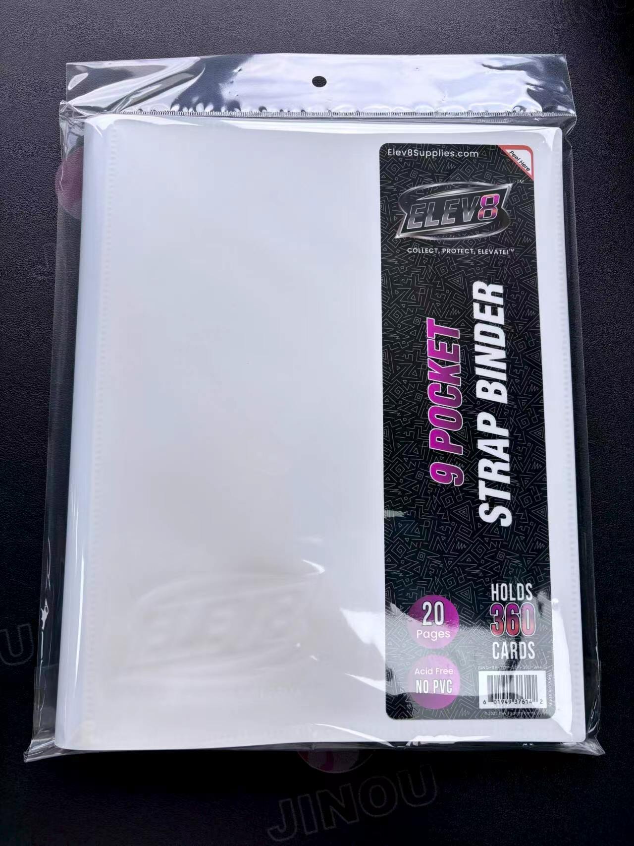 9-Pocket Strap Binder (White) - Holds 360 Cards