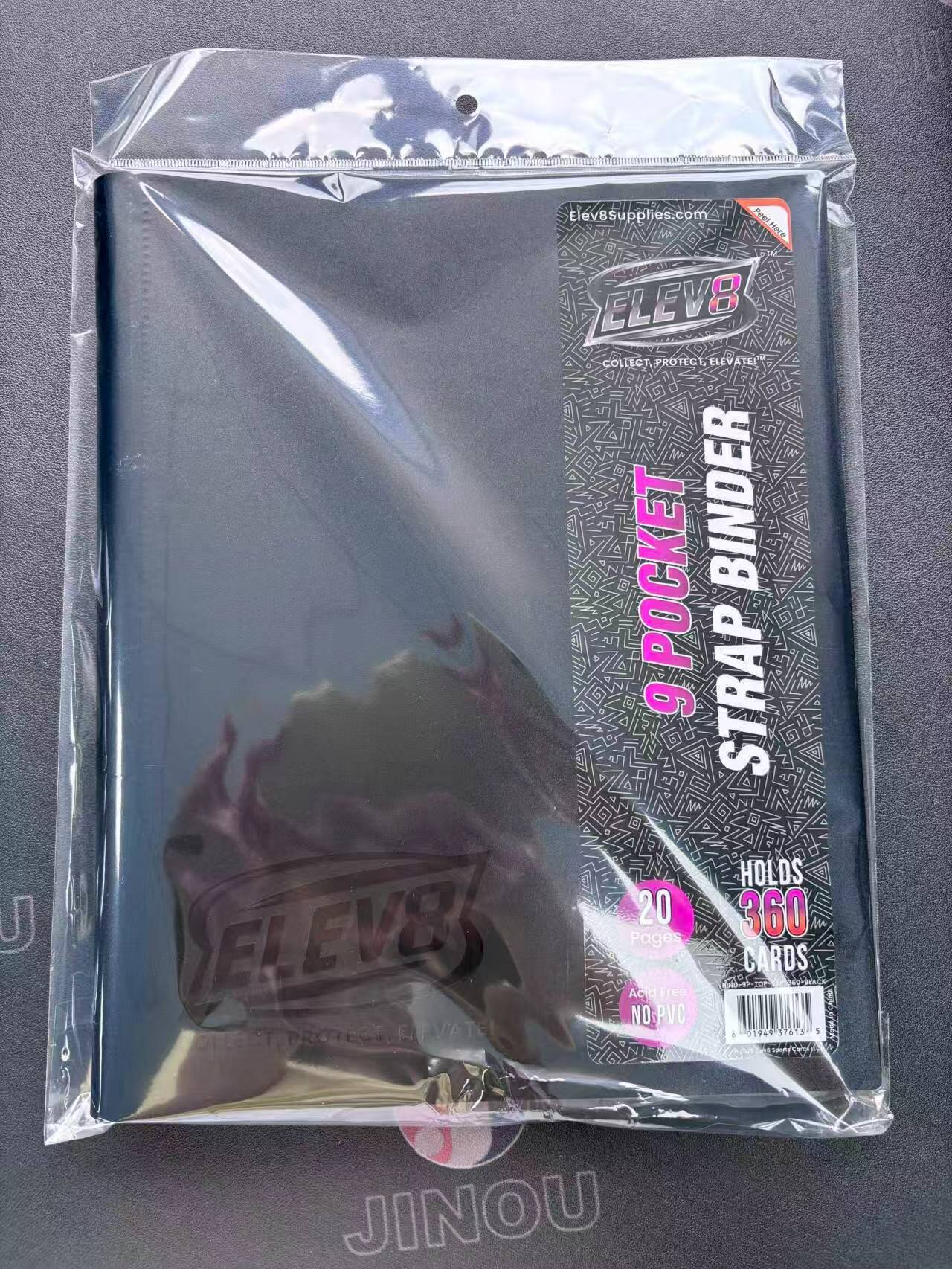 9-Pocket Strap Binder (Black) - Holds 360 Cards