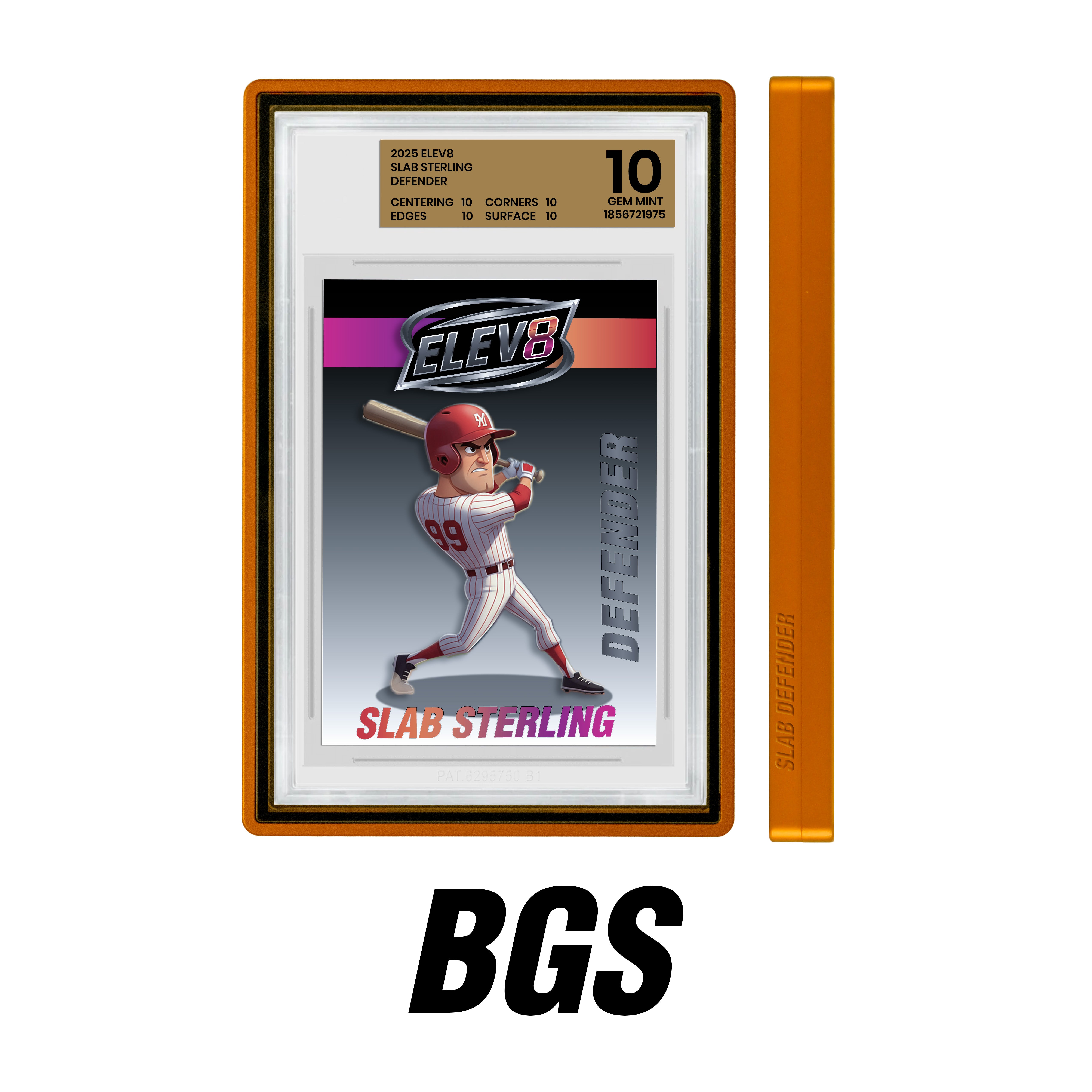 Slab Defender - BGS - ORANGE - Aluminum Graded Slab Protector