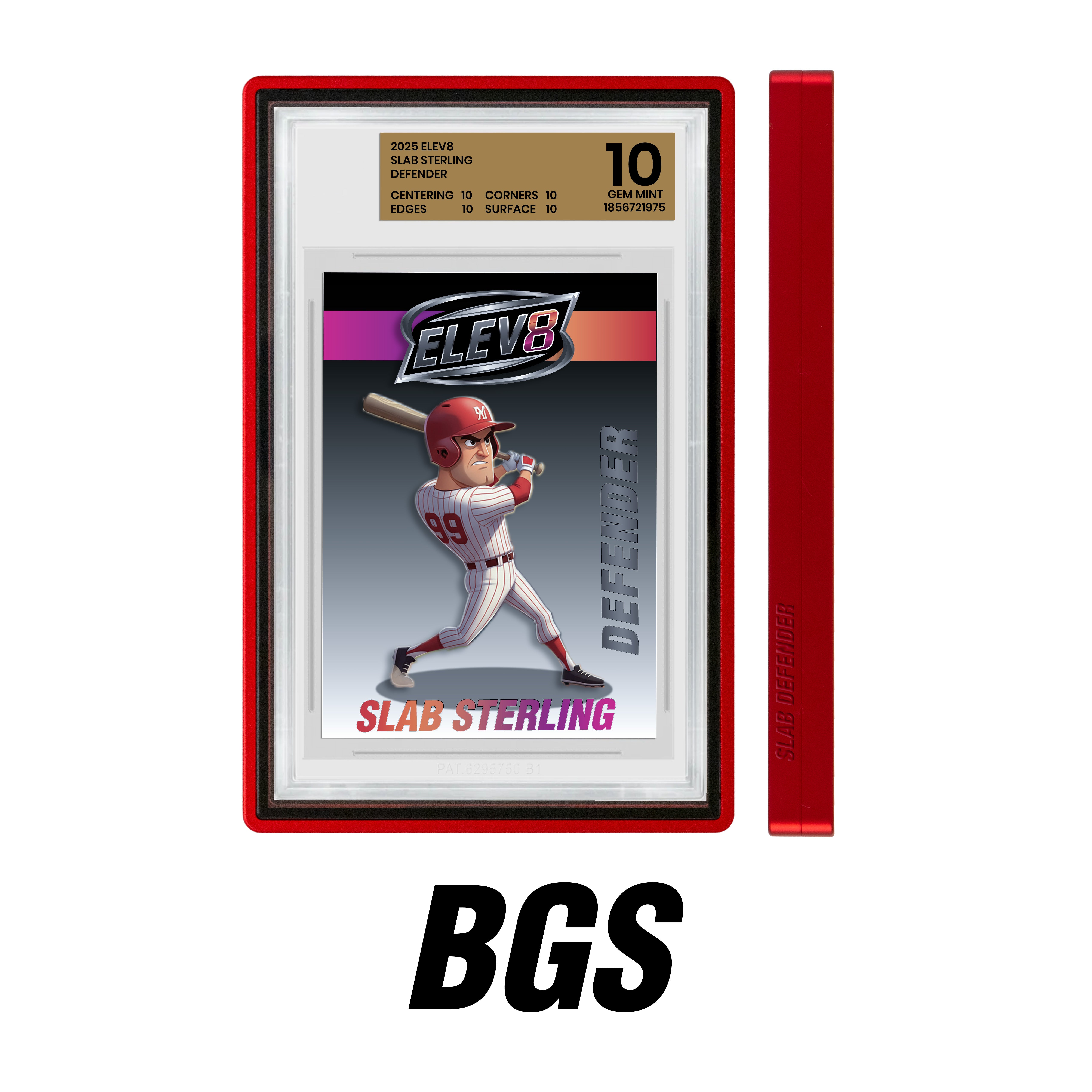 Slab Defender - BGS - RED - Aluminum Graded Slab Protector