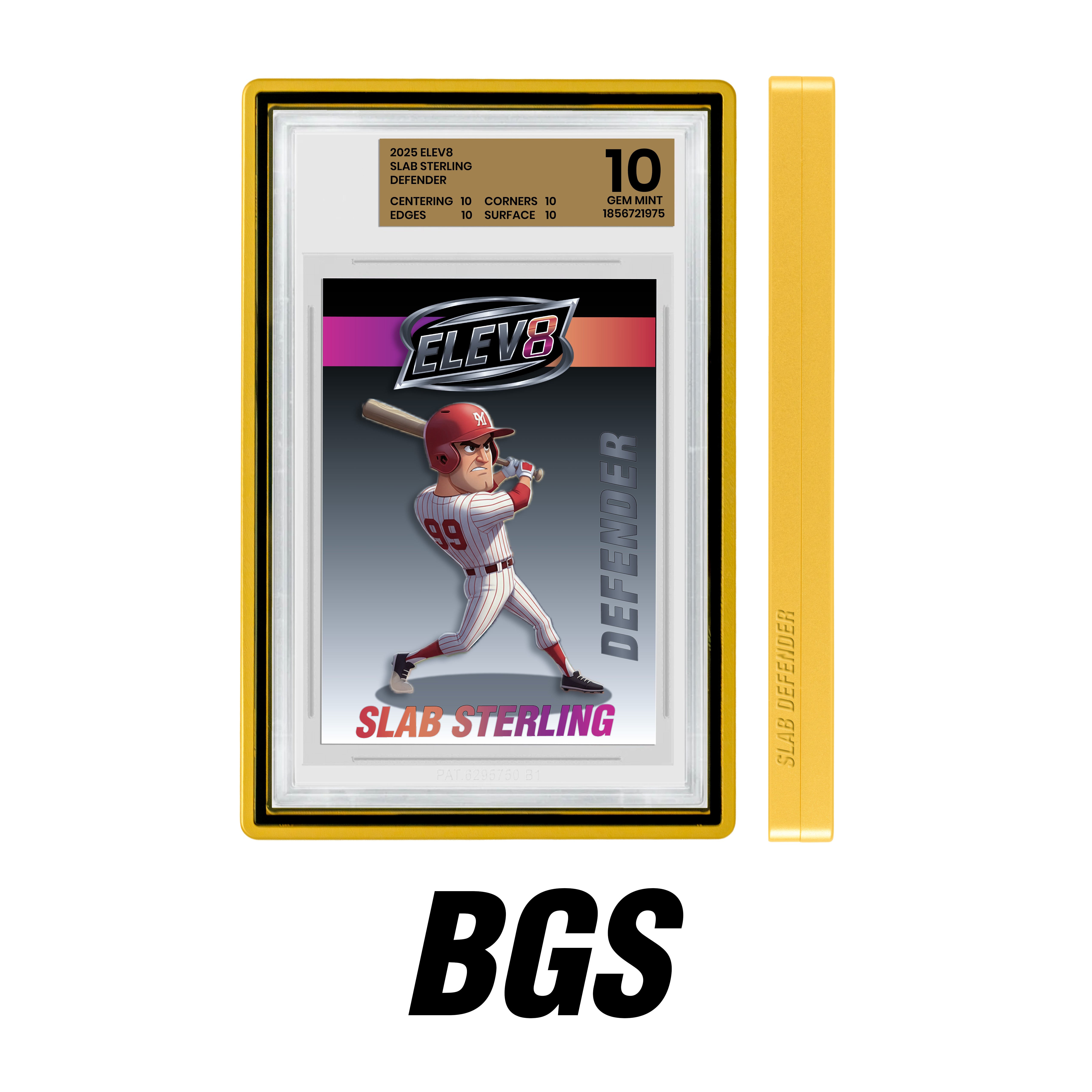 Slab Defender - BGS - ELECTRIC YELLOW - Aluminum Graded Slab Protector