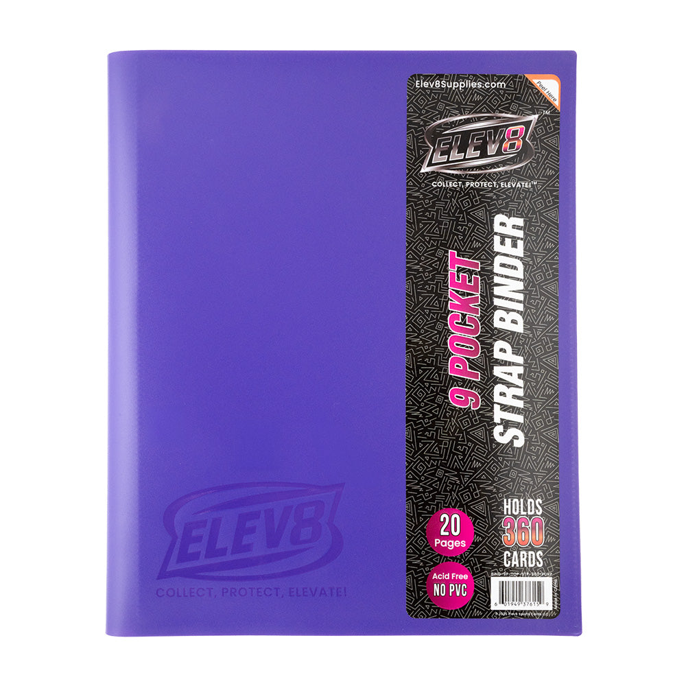 9-Pocket Strap Binder (Purple) - Holds 360 Cards
