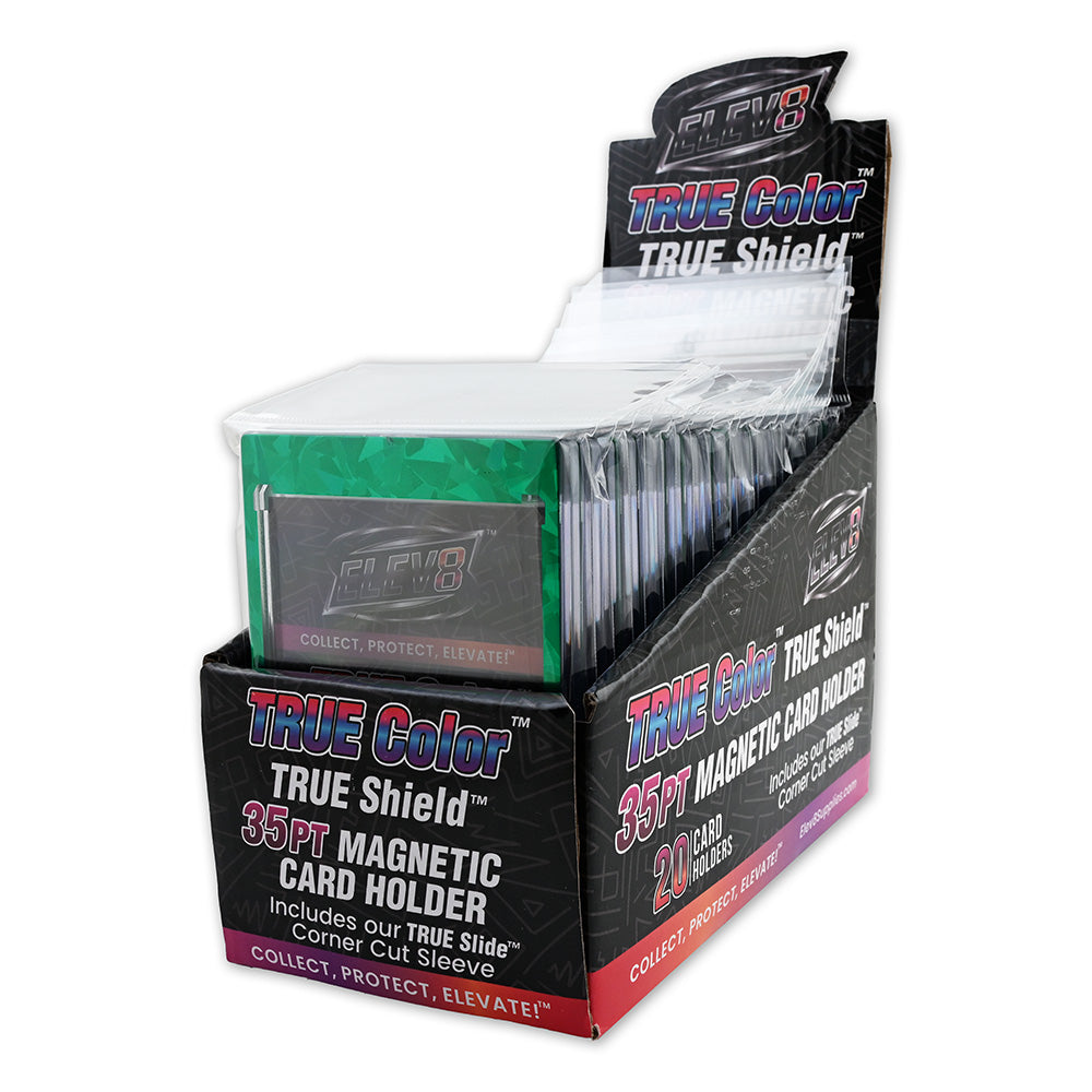 TRUE Colors: Green Cracked Ice - TRUE Shield Magnetic Card Holder (35pt w/TRUE Slide Insert)