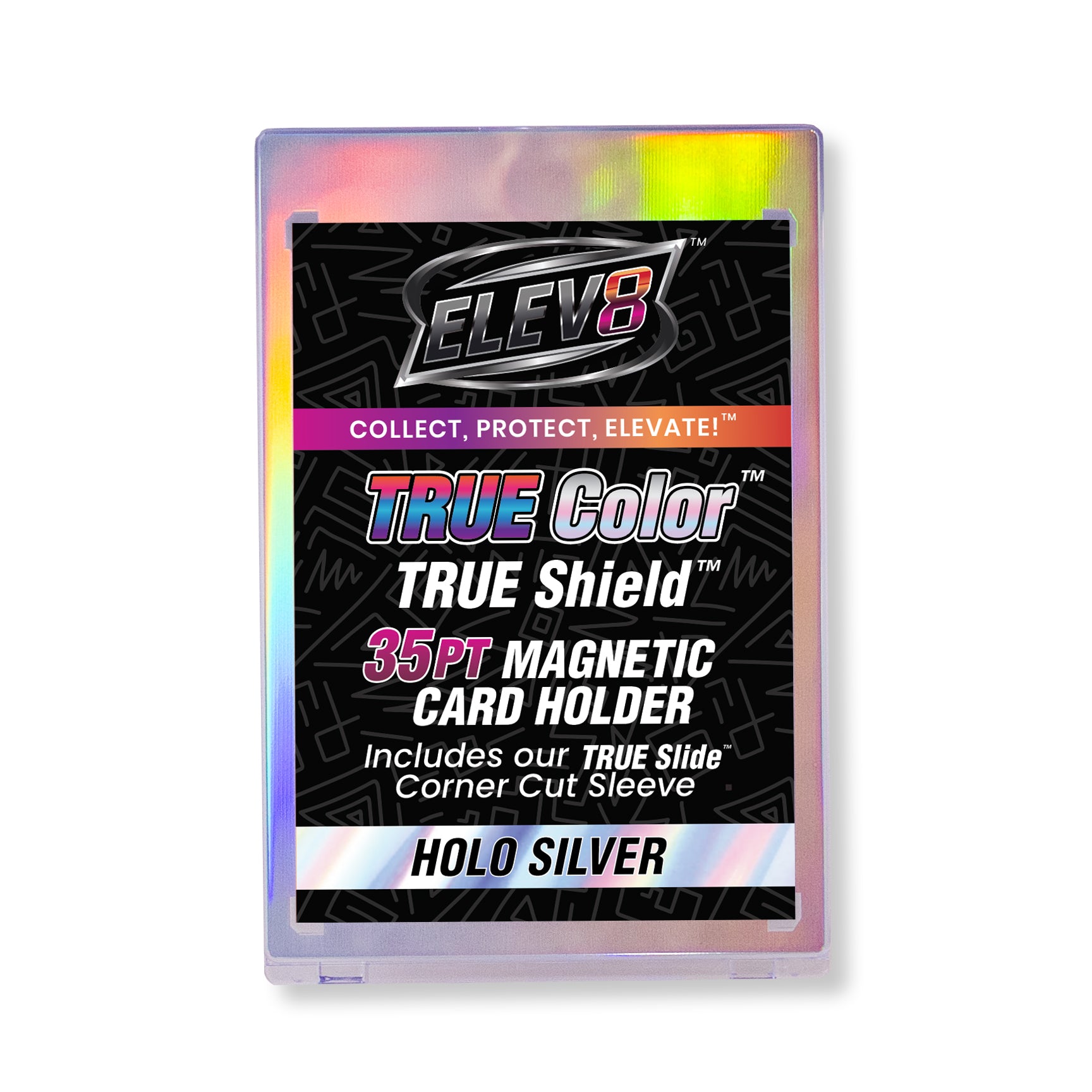 TRUE Colors: Holographic Silver - TRUE Shield Magnetic Card Holder (35pt w/TRUE Slide Insert)