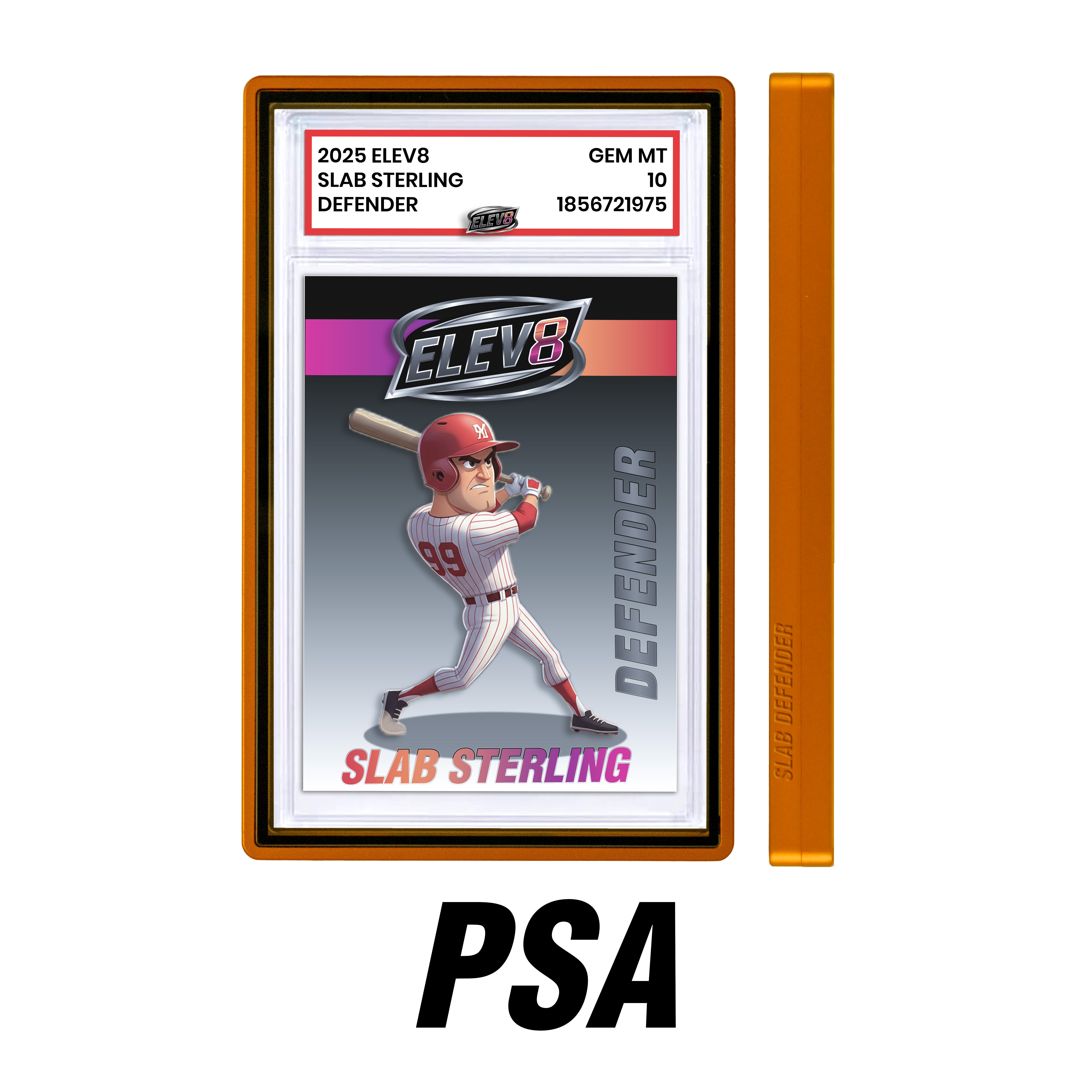 Slab Defender - PSA - ORANGE - Aluminum Graded Slab Protector