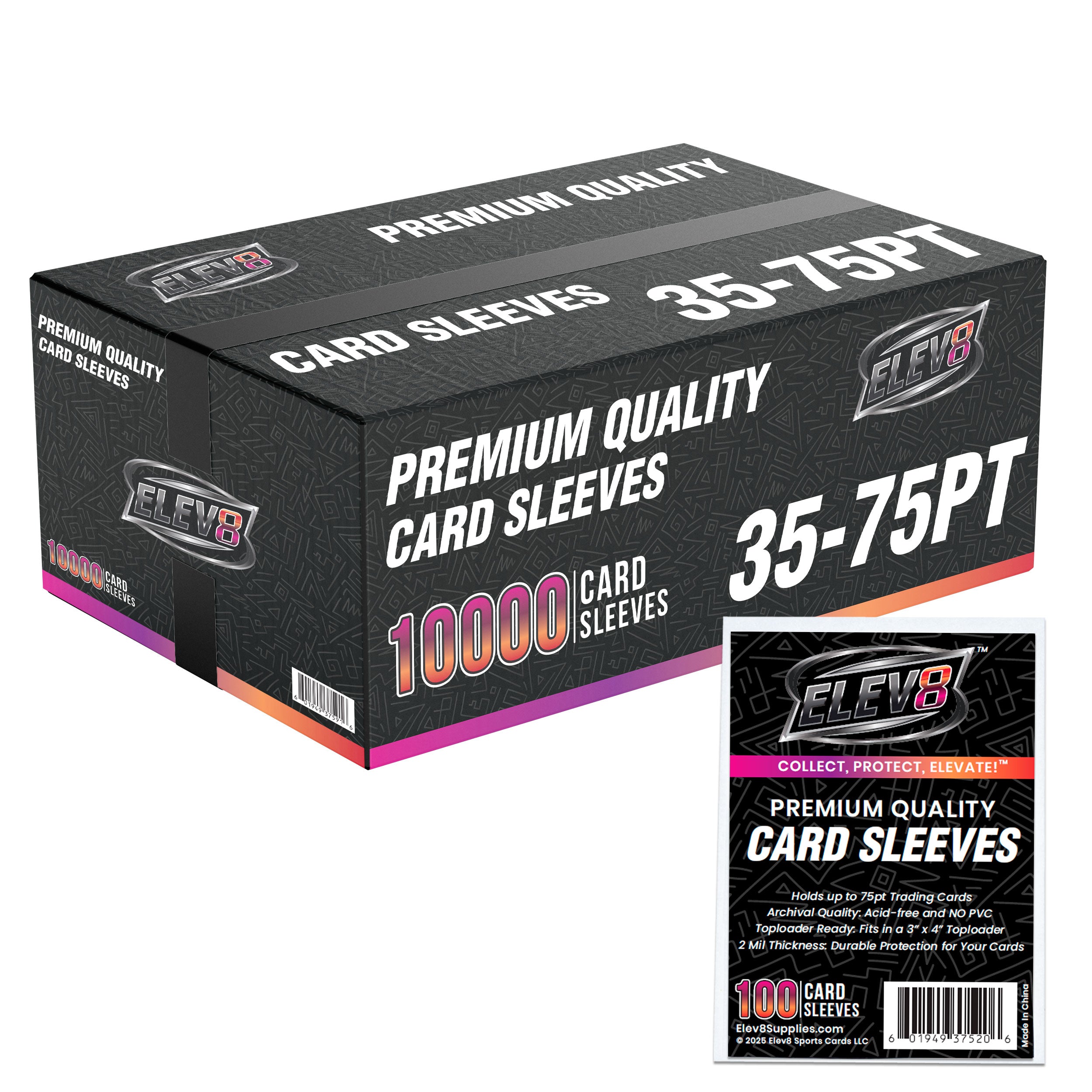 Premium Quality Card Sleeves - Standard 35-75pt (100 pack)