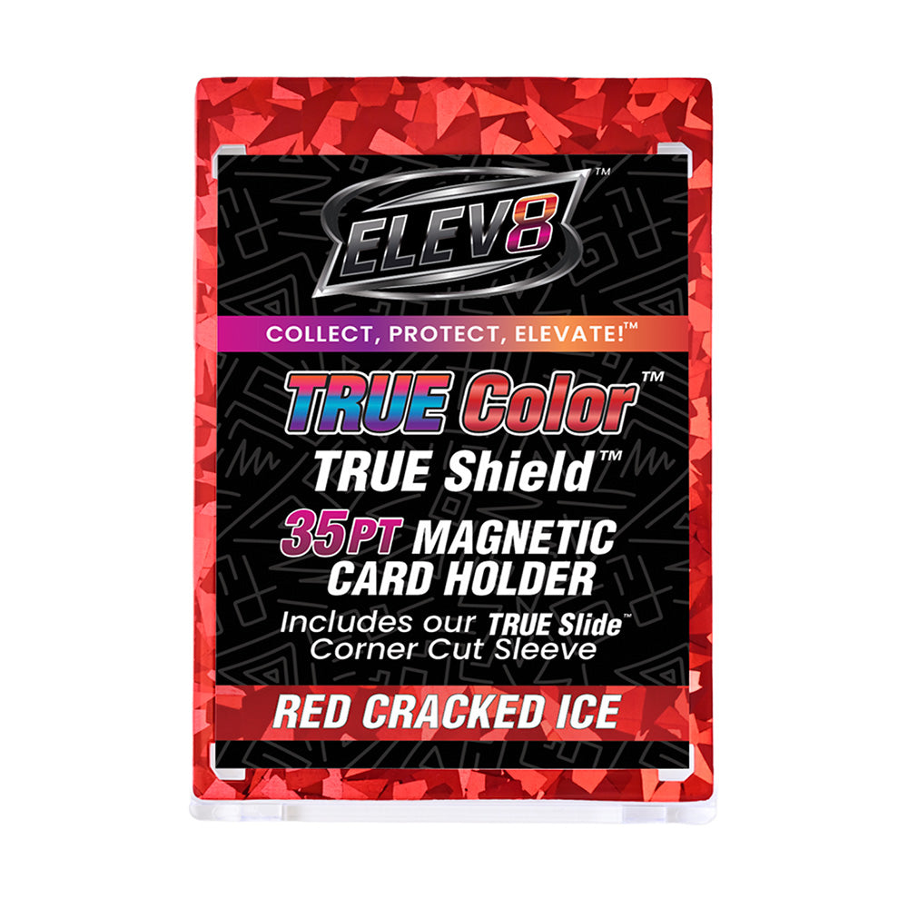 TRUE Colors: Red Cracked Ice - TRUE Shield Magnetic Card Holder (35pt w/TRUE Slide Insert)