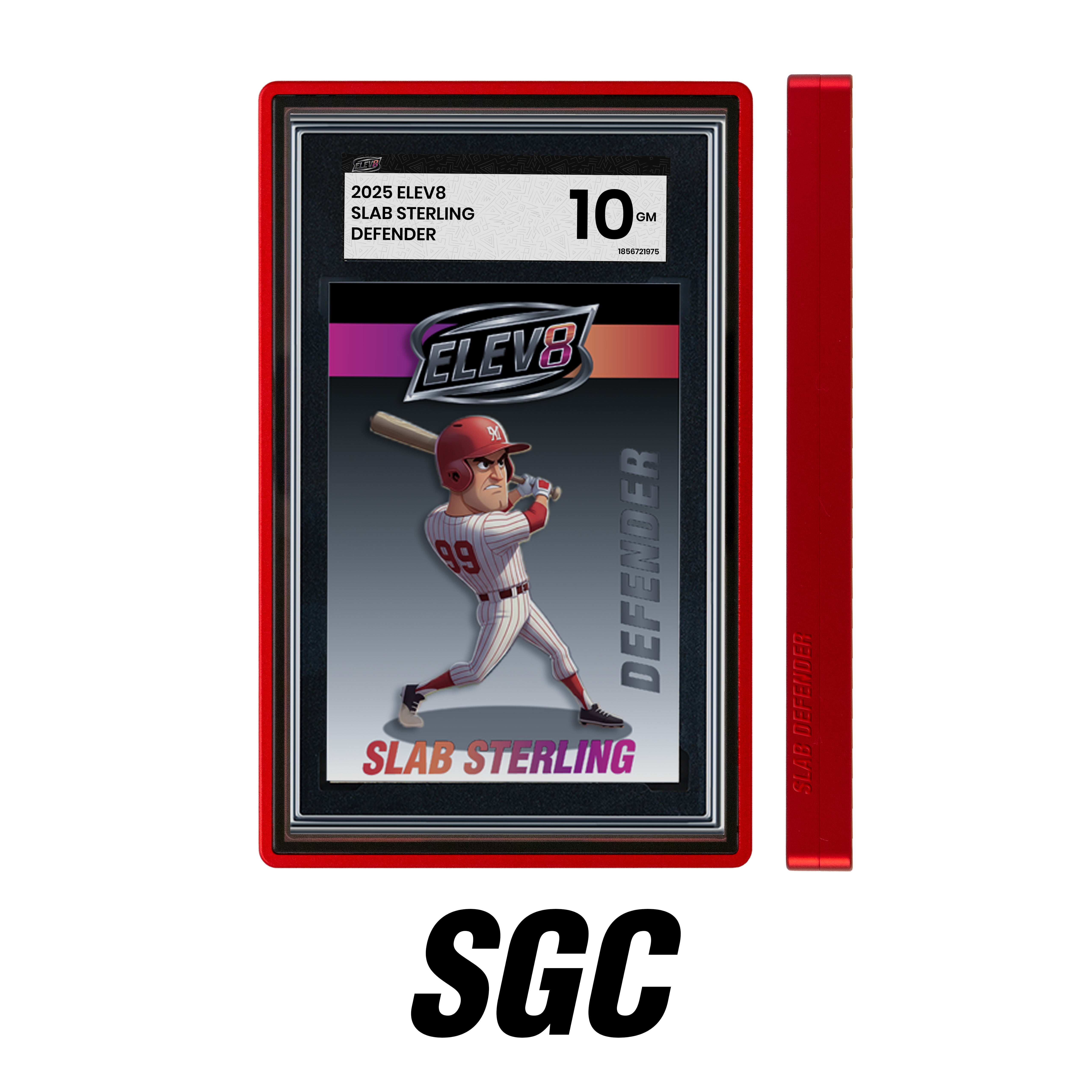 Slab Defender - SGC - Red Aluminum Graded Slab Protector