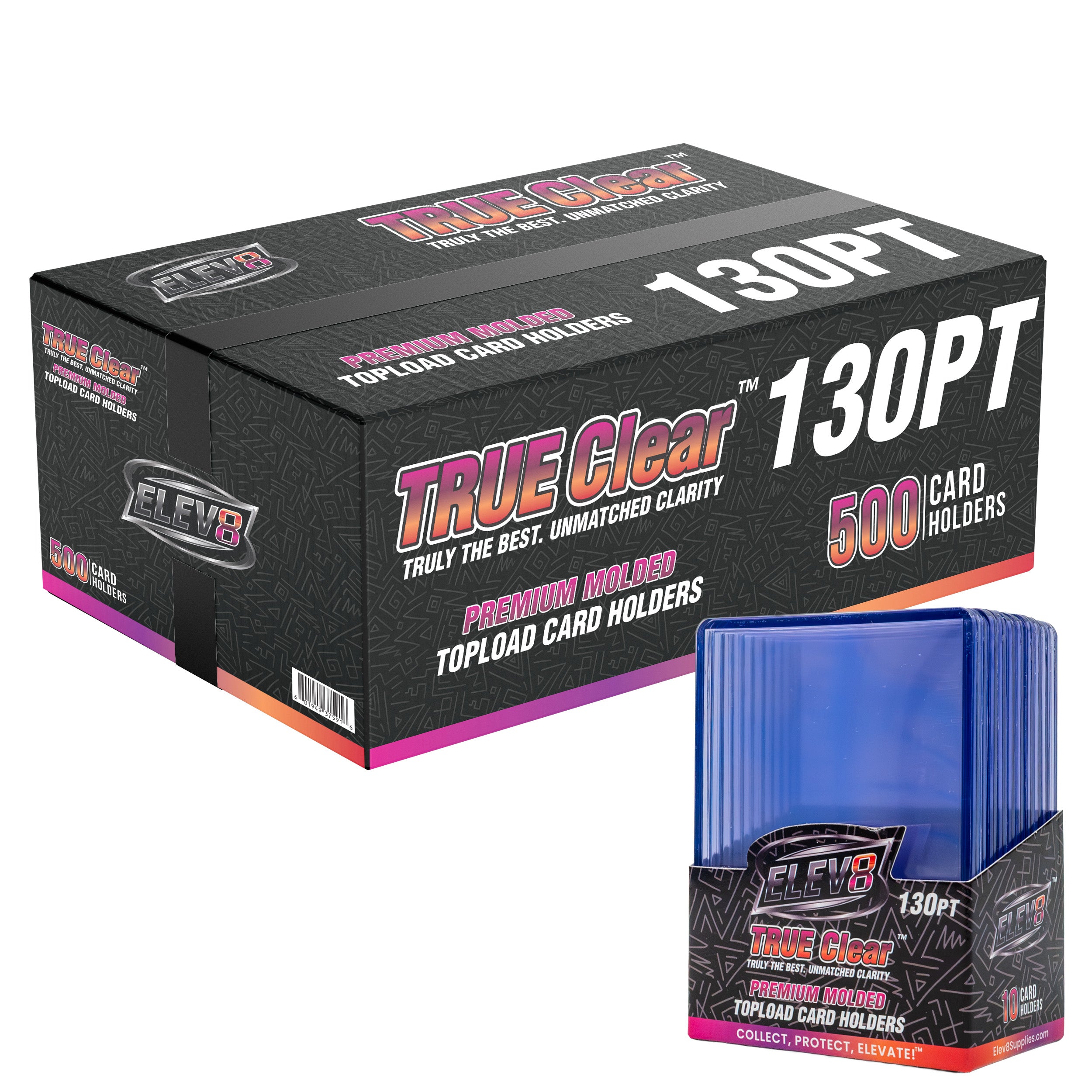 TRUE Clear Premium Molded Topload Card Holder (130pt)