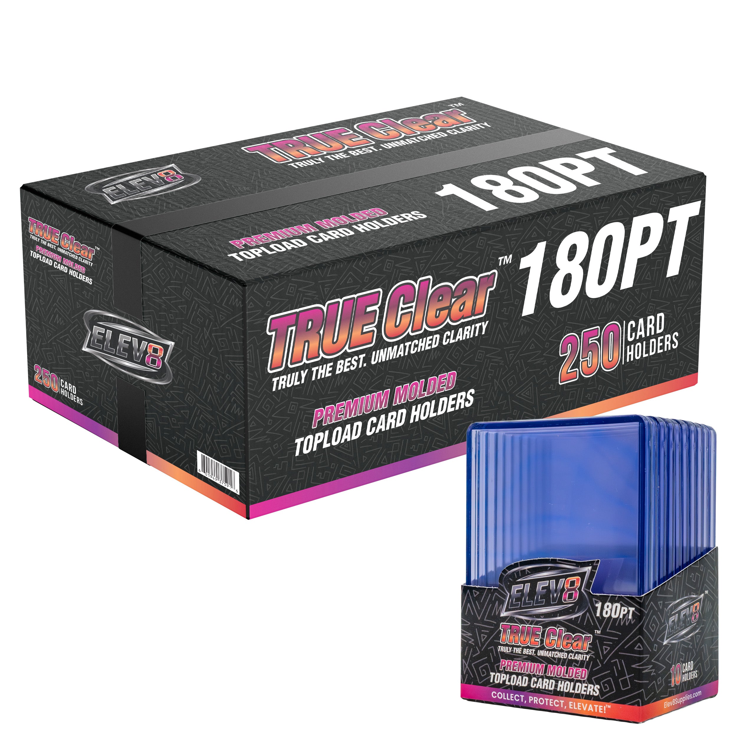 TRUE Clear Premium Molded Topload Card Holder (180pt)