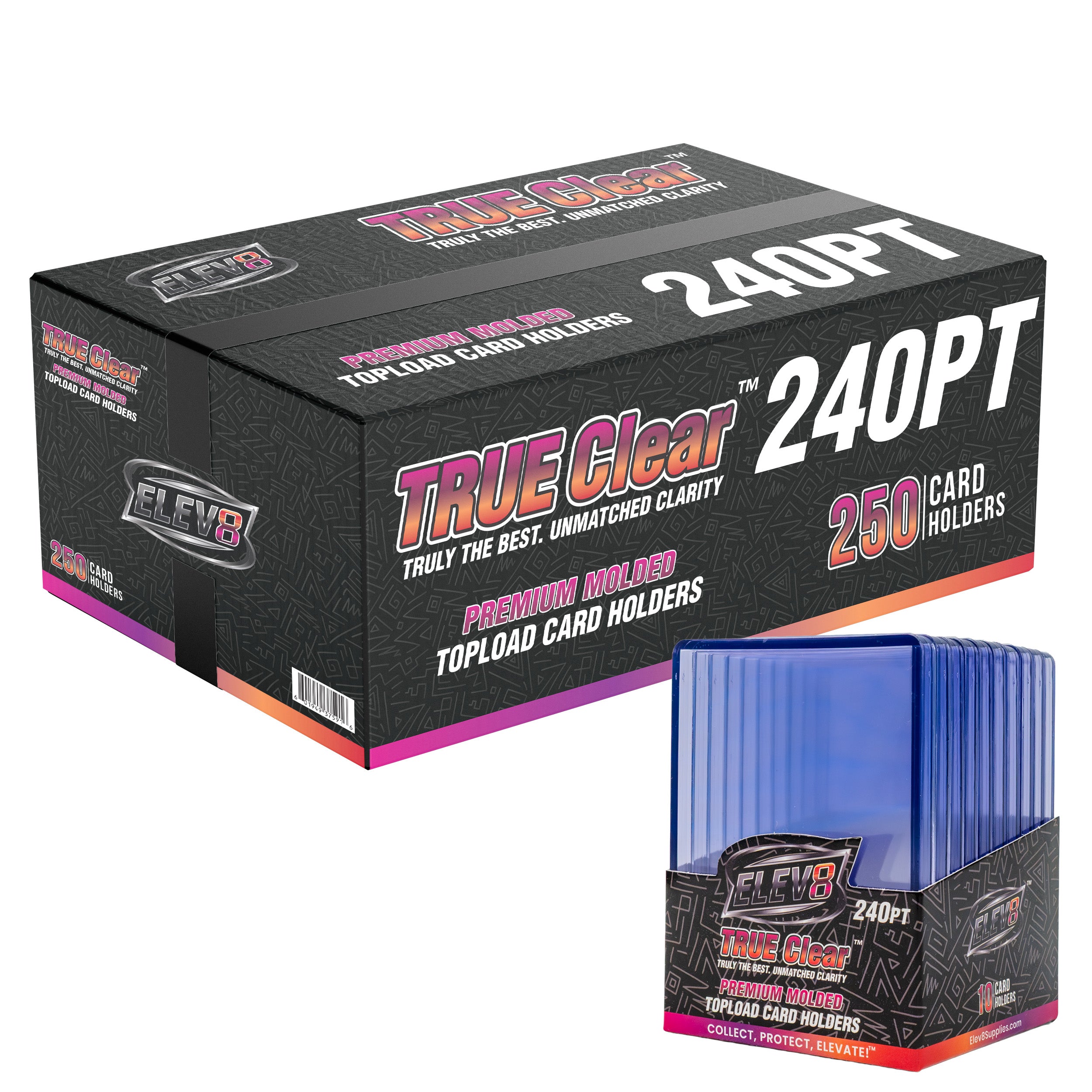 TRUE Clear Premium Molded Topload Card Holder (240pt)