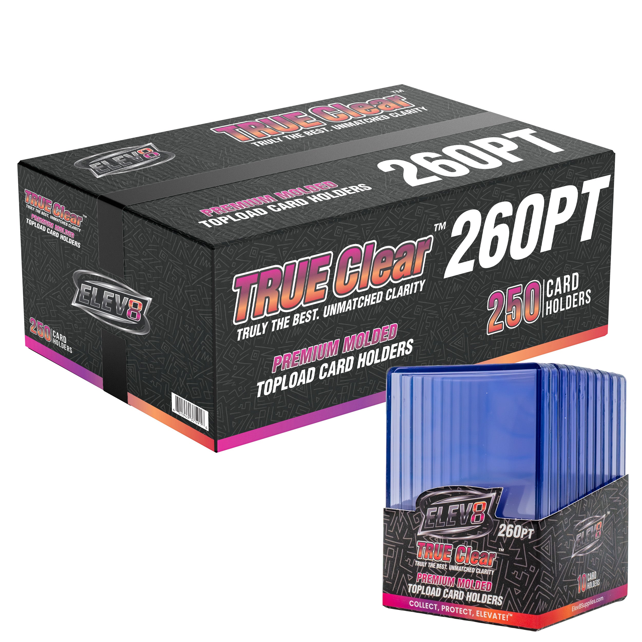 TRUE Clear Premium Molded Topload Card Holder (260pt)