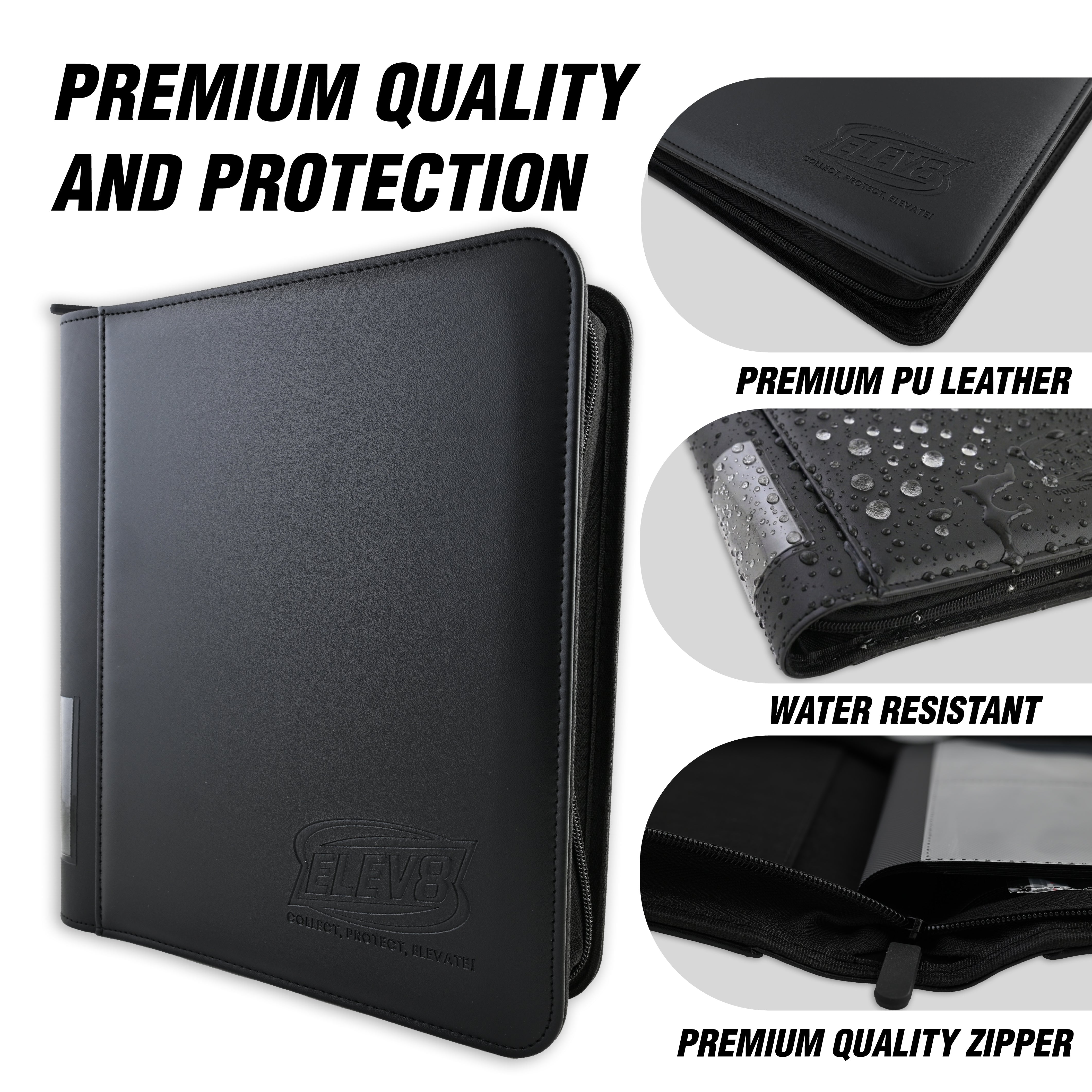 9-Pocket Topload Card Binder (Black) - Holds 252 Cards