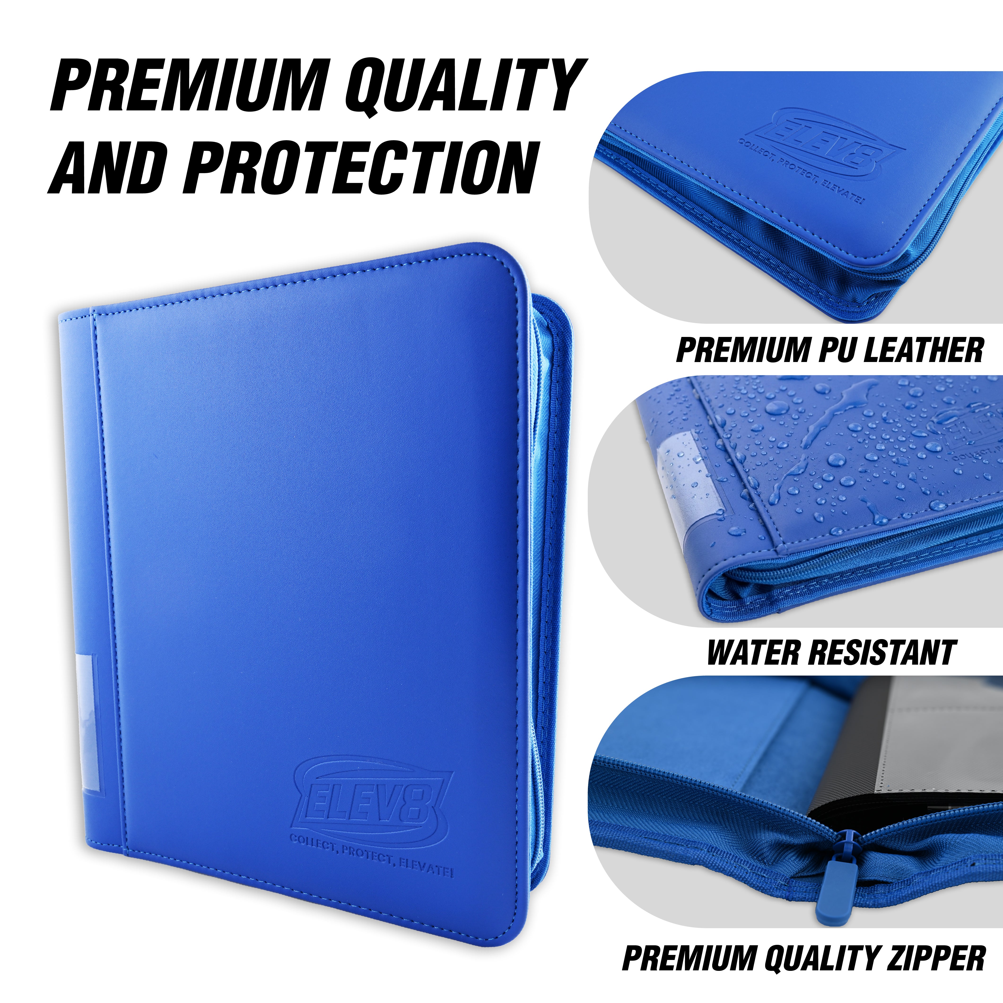 9-Pocket Topload Card Binder (Blue) - Holds 252 Cards