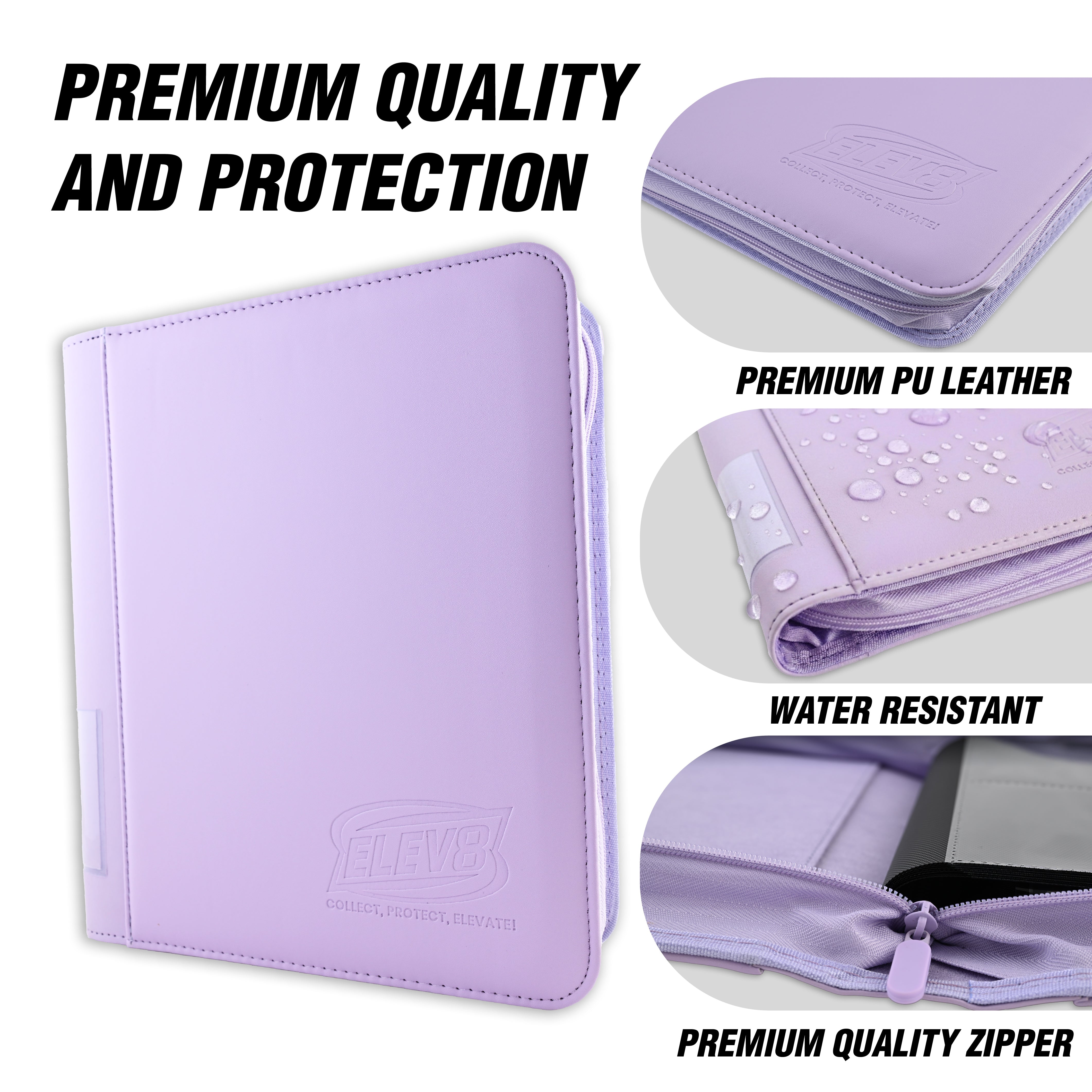 9-Pocket Topload Card Binder (Light Purple) - Holds 252 Cards