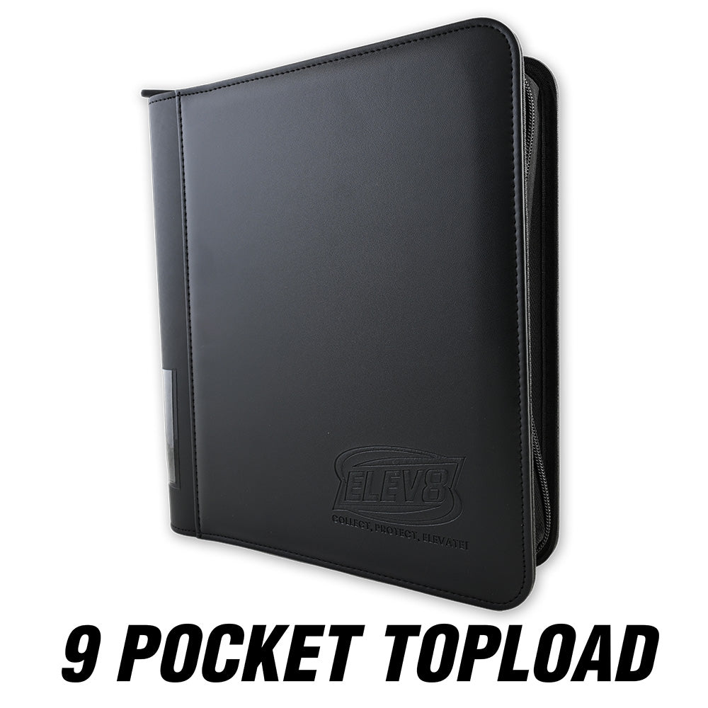 9-Pocket Topload Card Binder (Black) - Holds 252 Cards