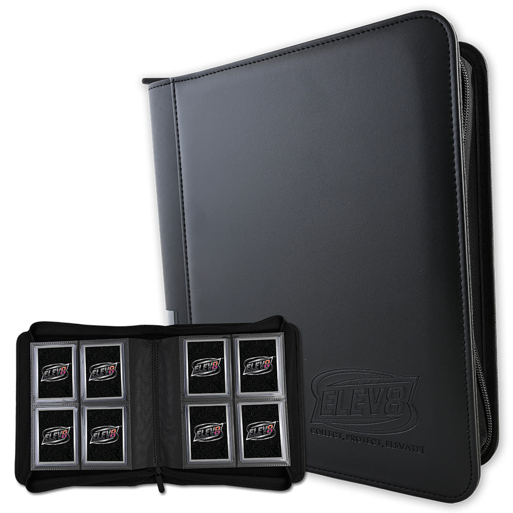 4-Pocket Topload Card Binder (Black) - Holds 128 Cards