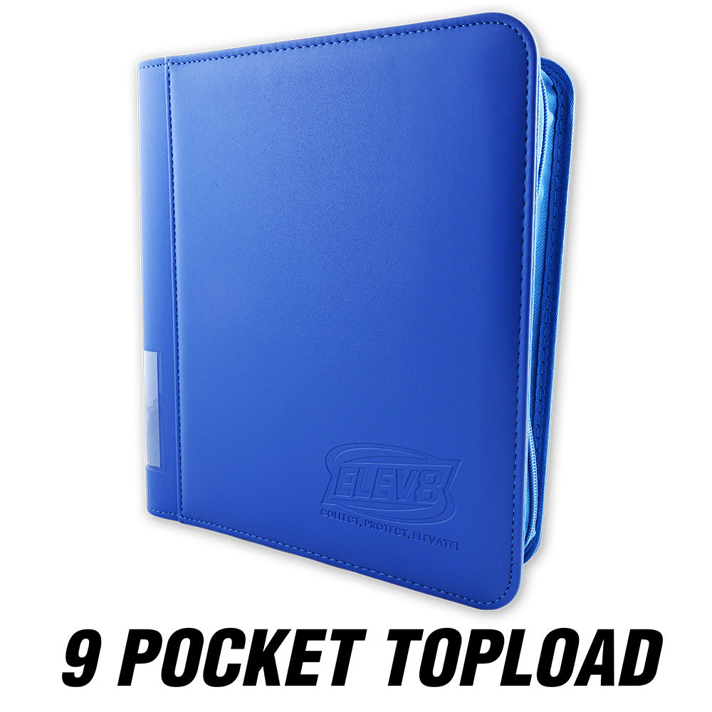 9-Pocket Topload Card Binder (Blue) - Holds 252 Cards