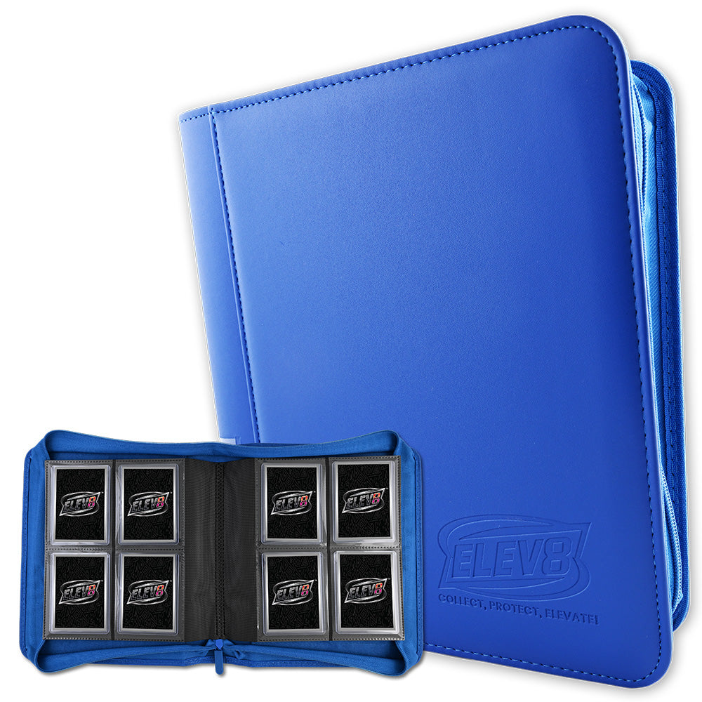 4-Pocket Topload Card Binder (Blue) - Holds 128 Cards